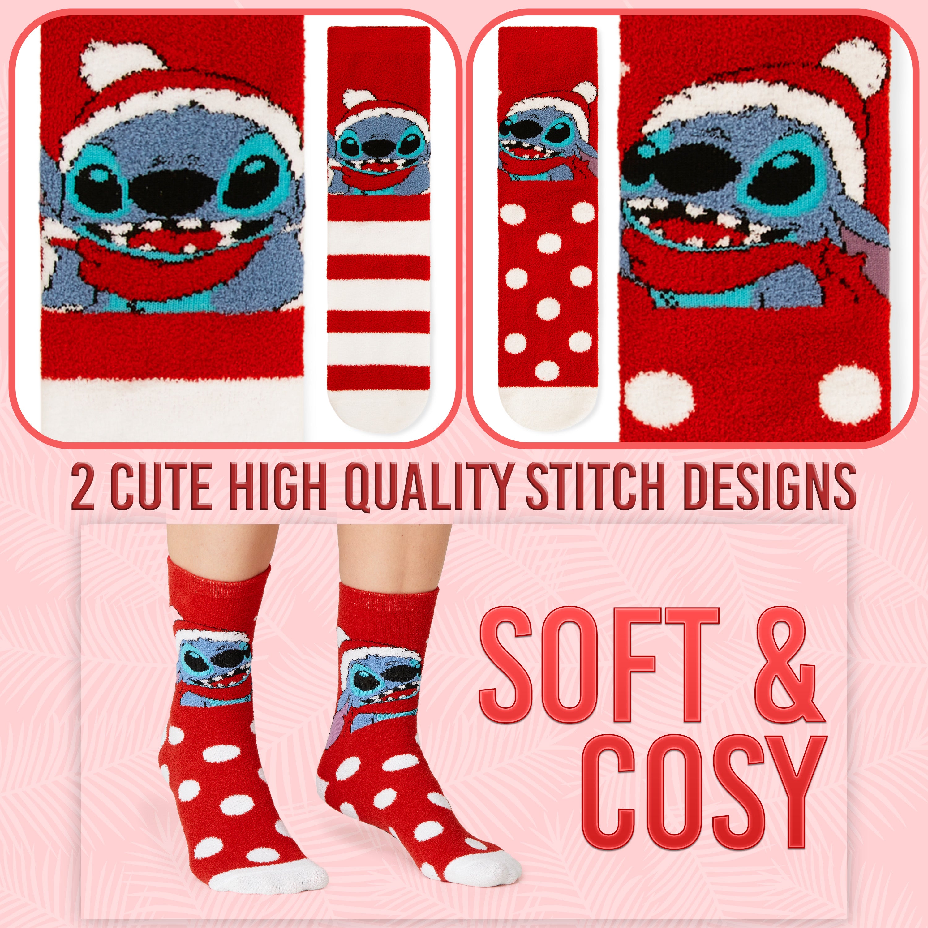 disney-stitch-chaussettes-pilou-femme-lot-2-fluffy-antidesrapantes image 4
