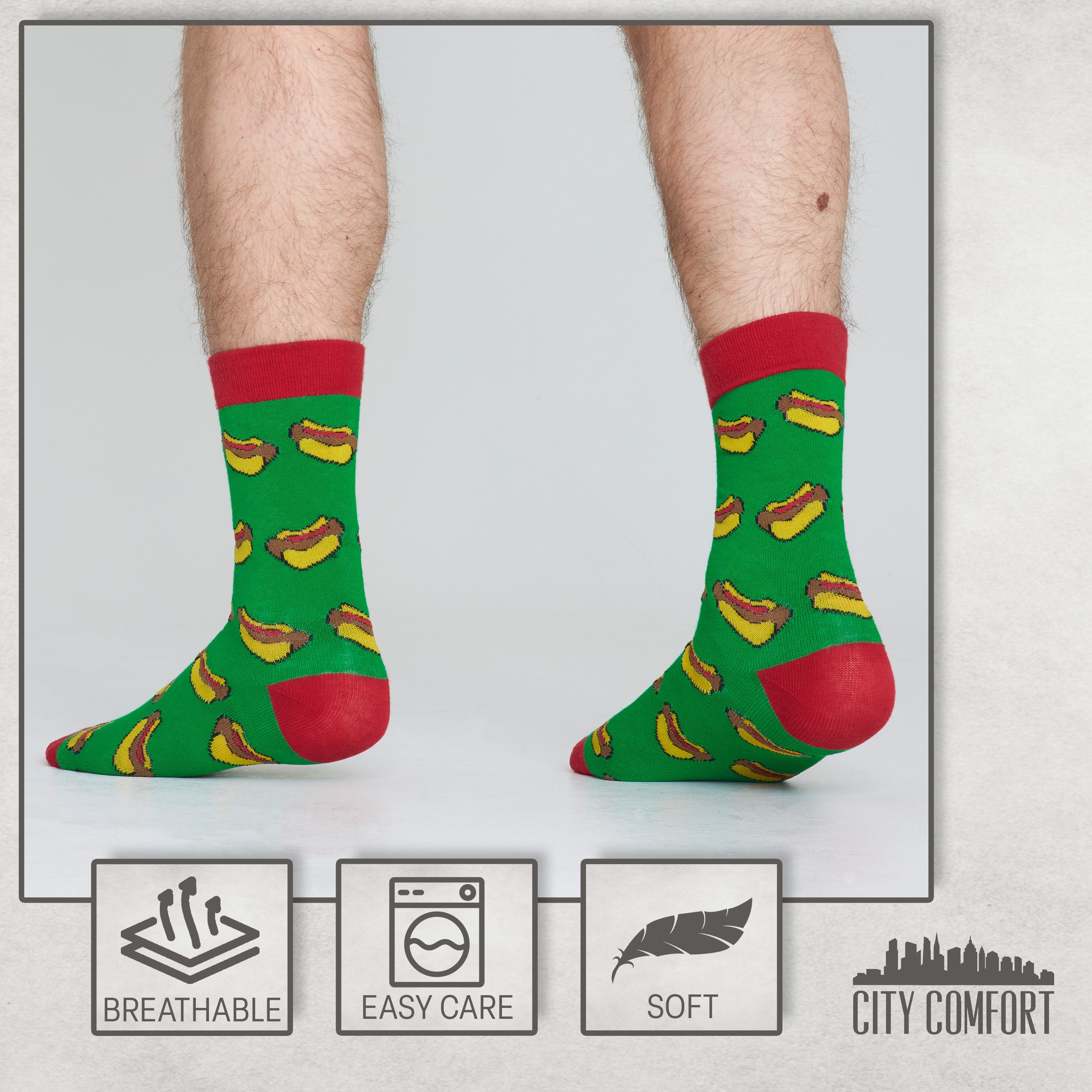 citycomfort-lot-5-paires-chaussettes-homme-fantaisie-coton image 6