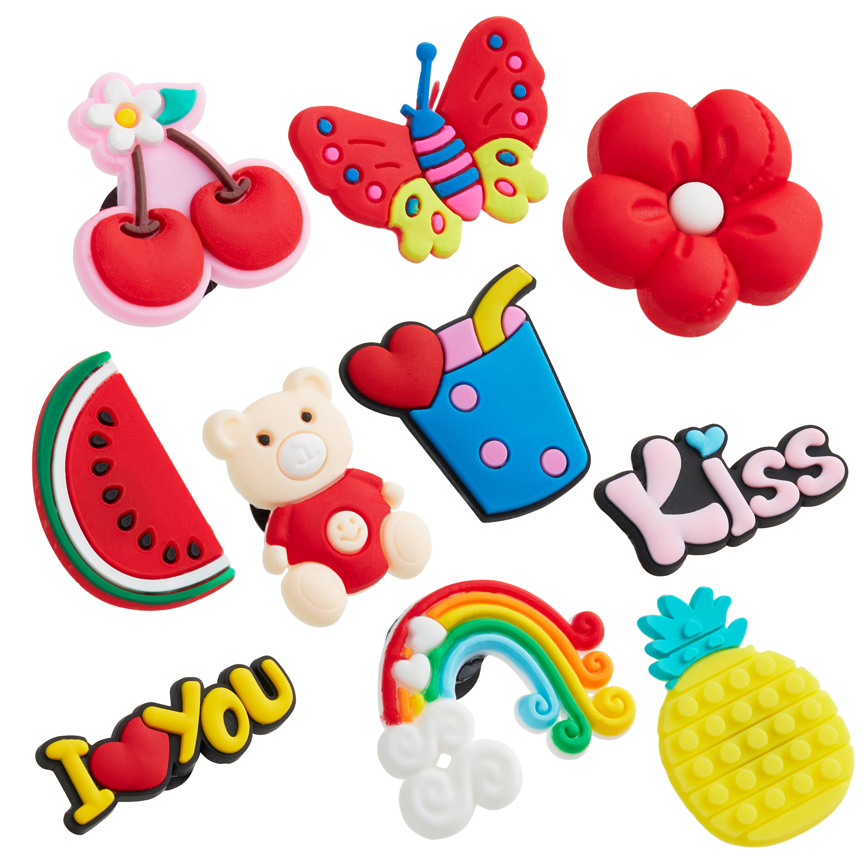citycomfort-clog-charms-breloques-sabot-lot-10-rouge image 1