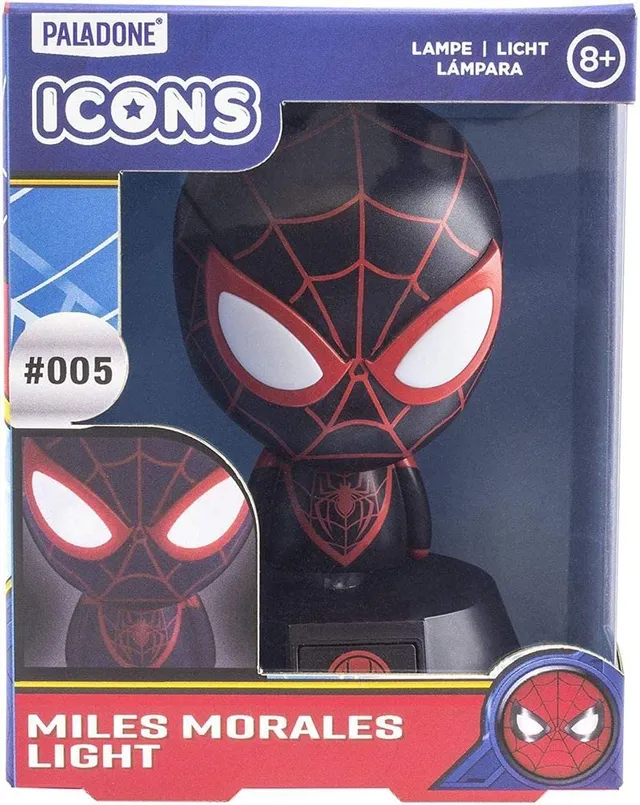 paladone-miles-morales-icon-light-lampe-led-11-cm-piles-aaa image 1
