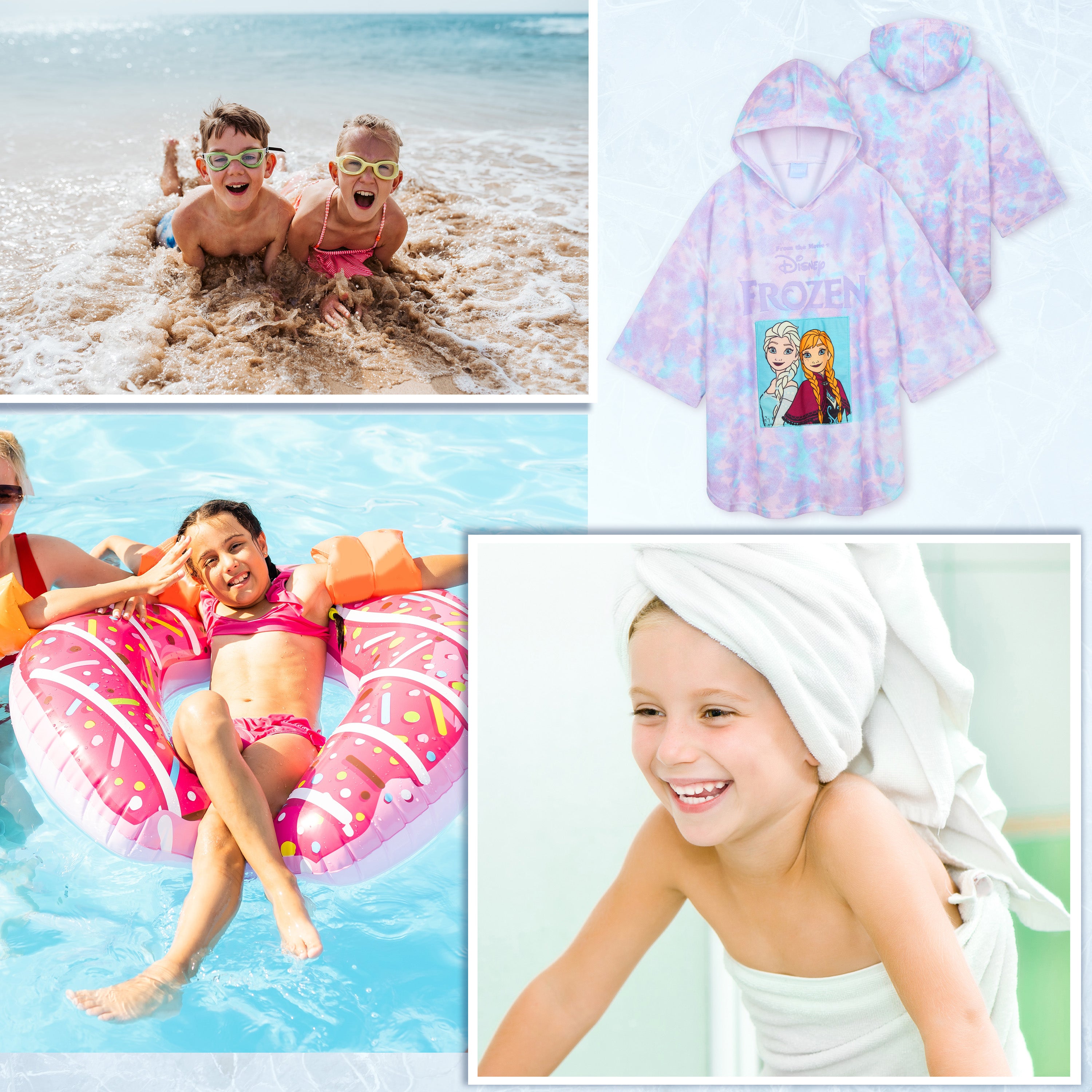 disney-frozen-serviette-poncho-capuche-enfant-5-9-ans image 3
