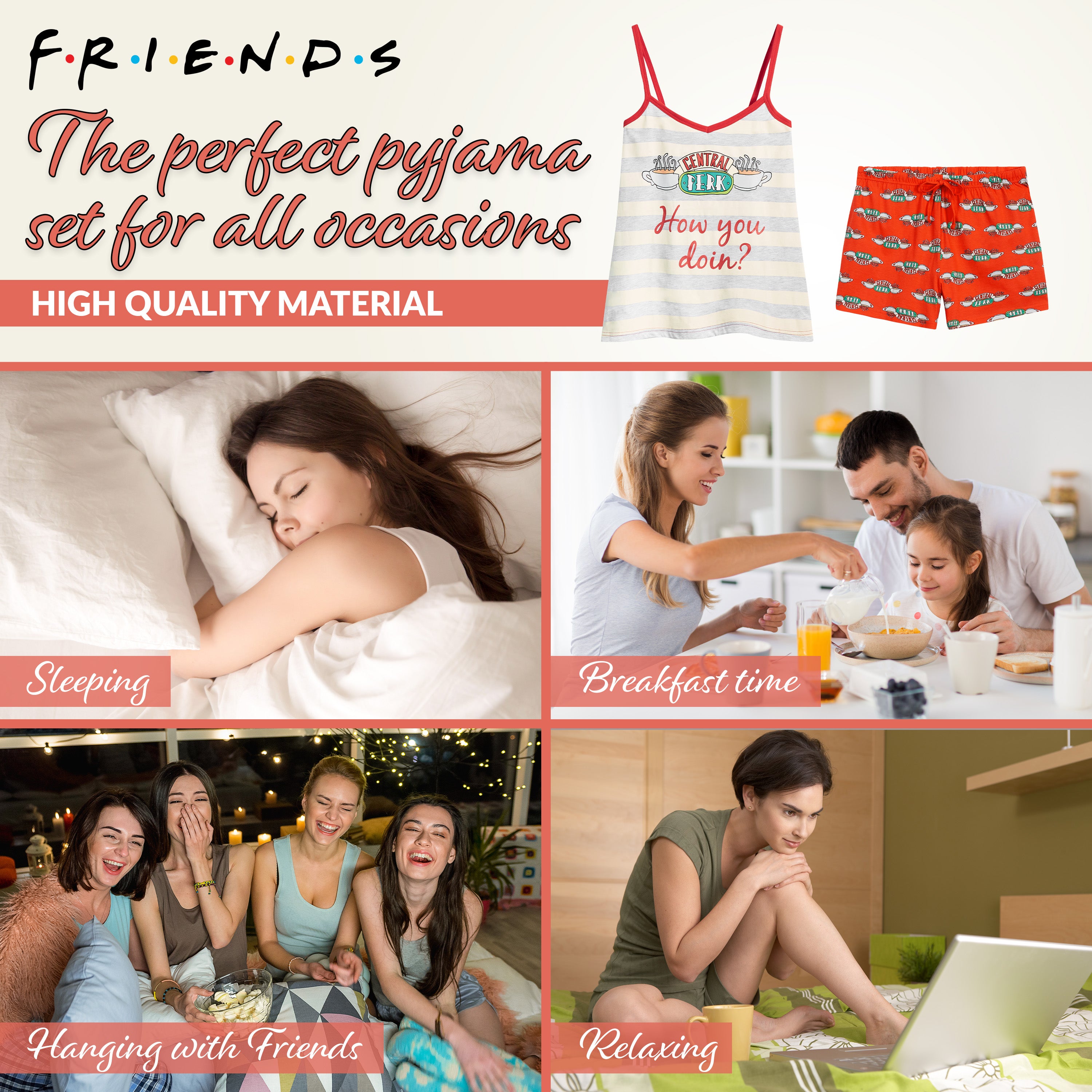 friends-pyjama-femme-court-short-coton-s-xl image 5