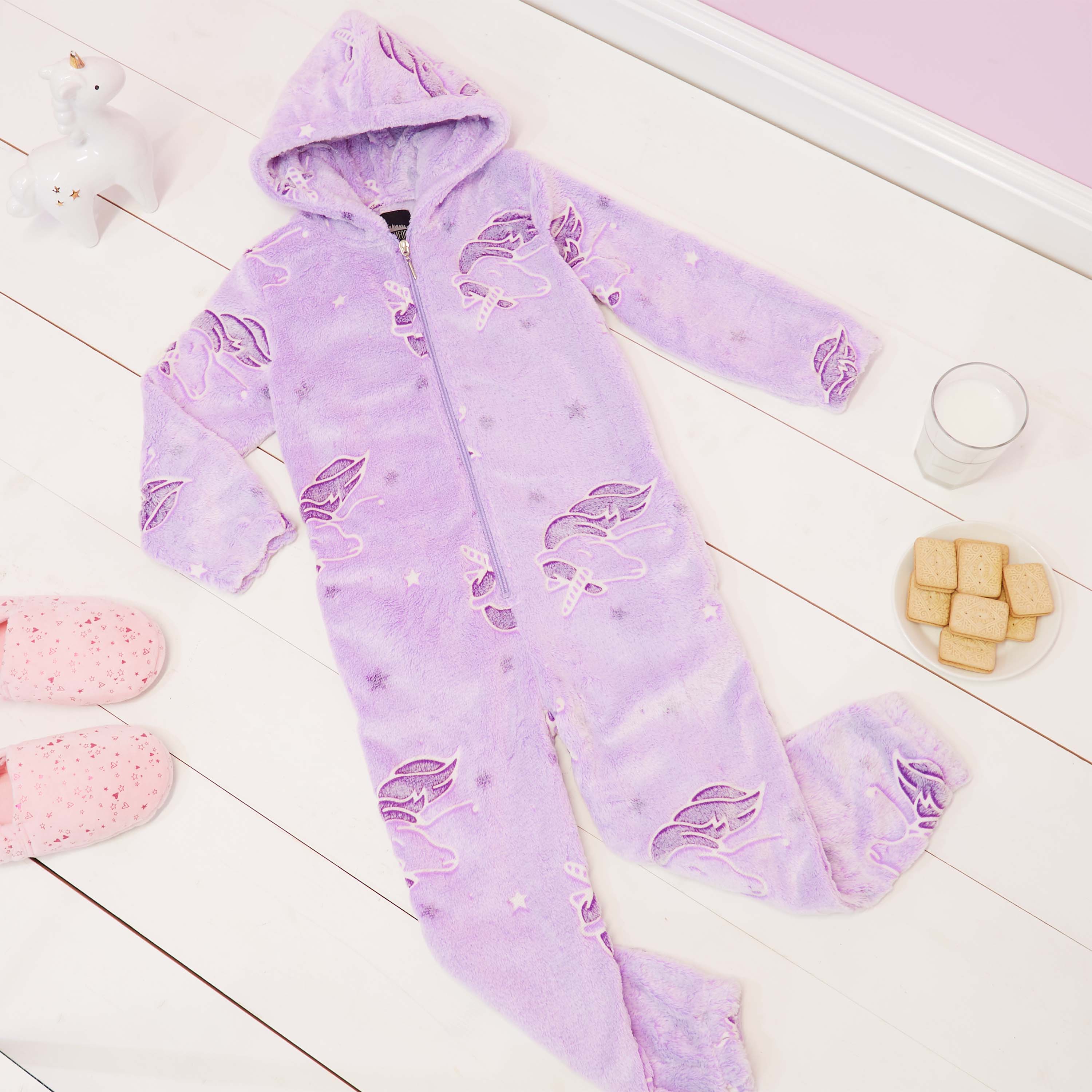 citycomfort-combinaison-pyjama-fille-licorne-phosphorescent image 2