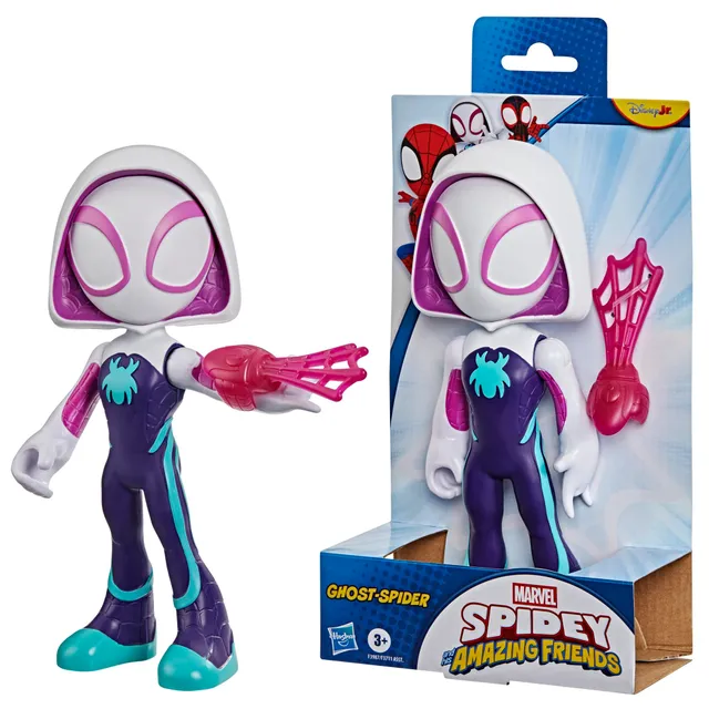 marvel-spidey-ghost-spider-figurine-22-5-cm-blanc-violet-3-ans image 1