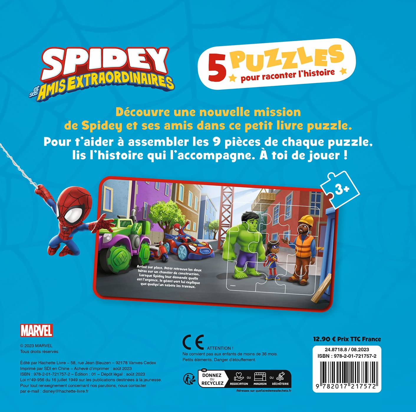 spidey-et-ses-amis-mission-au-chantier-livre-puzzle-5x9-pi-ces image 2