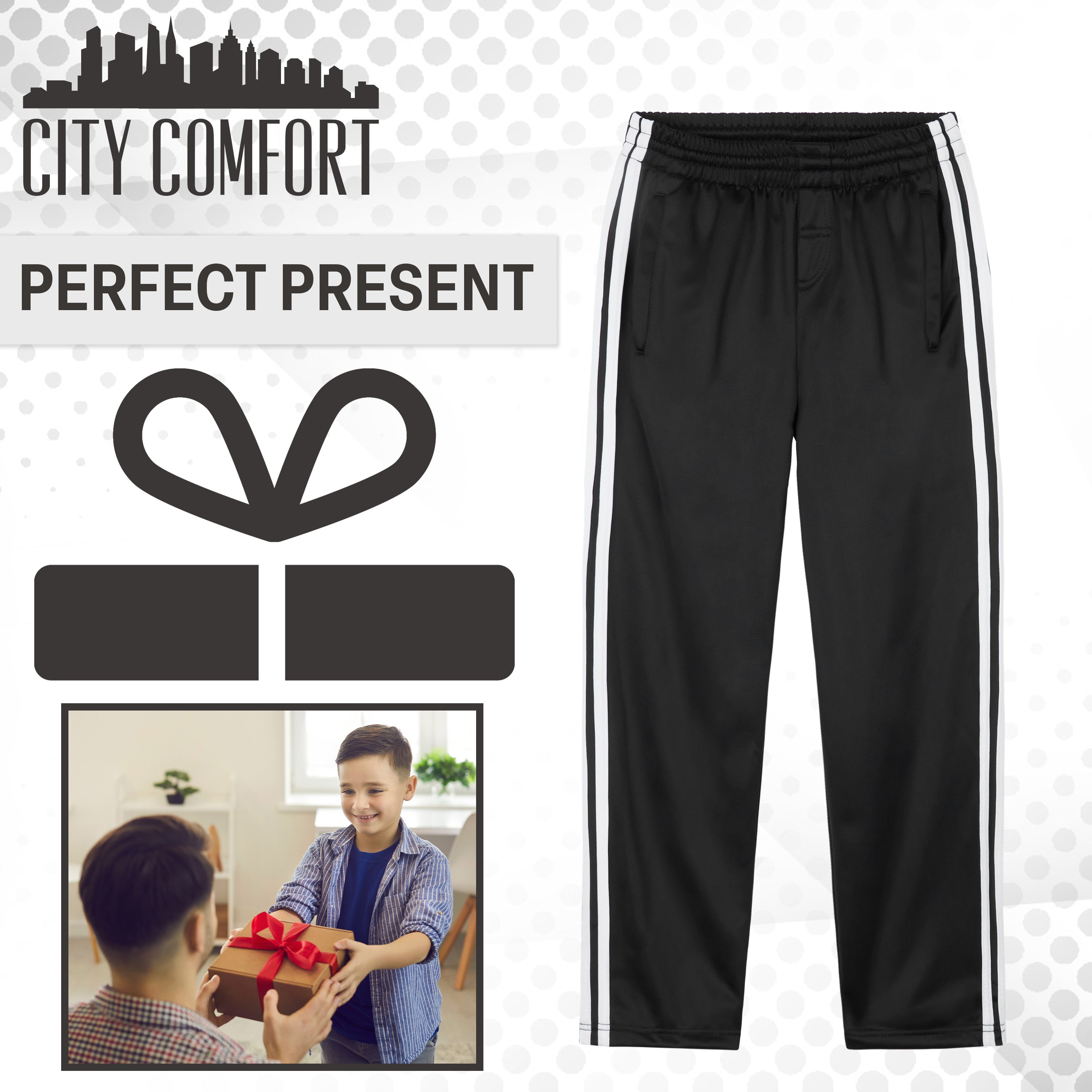citycomfort-boys-jogging-gar-on-noir-polyester-7-8-ans image 3