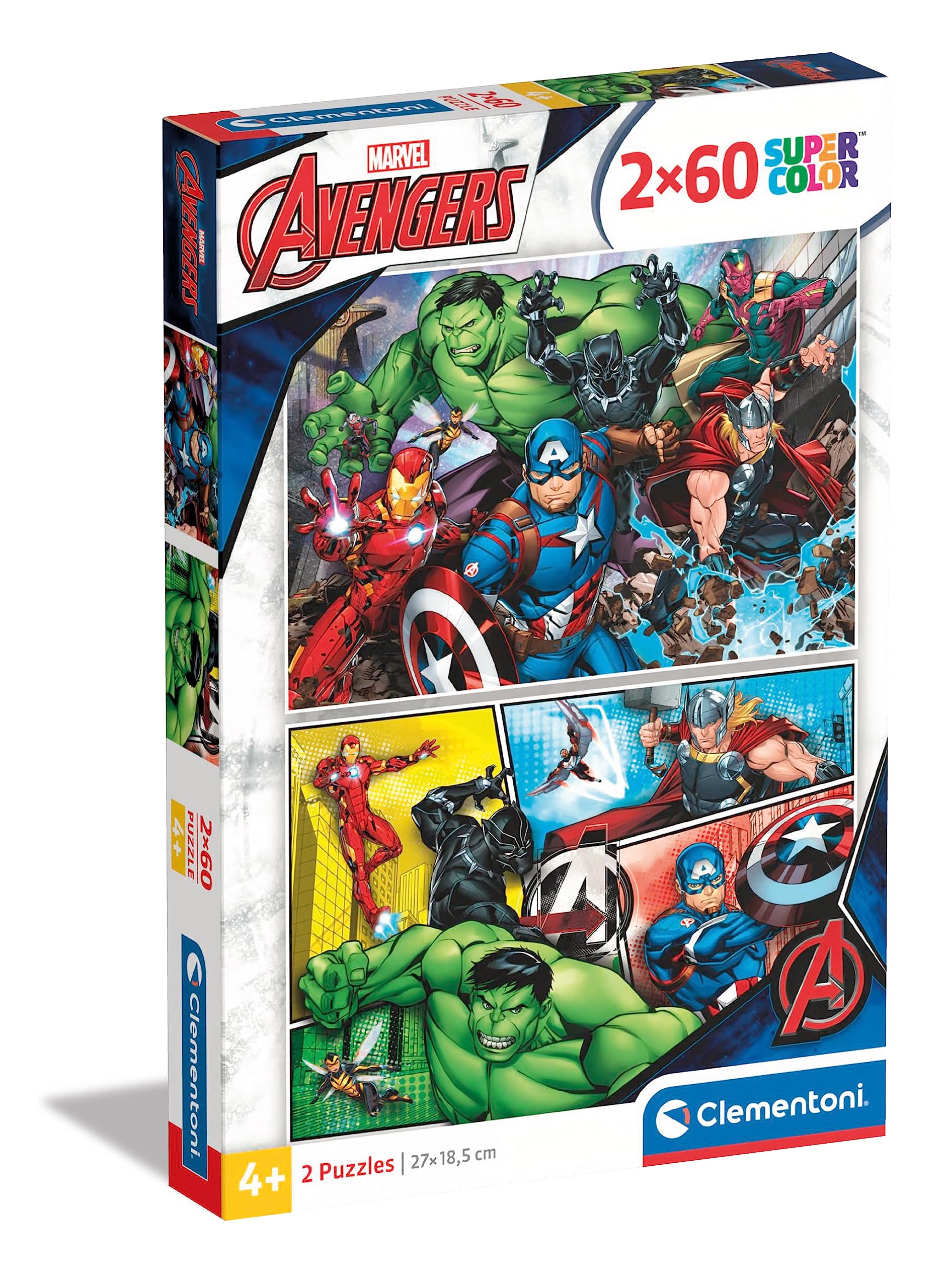 marvel-puzzles-avengers-2x60-pi-ces-puzzle-enfant-4-ans-clementoni image 1