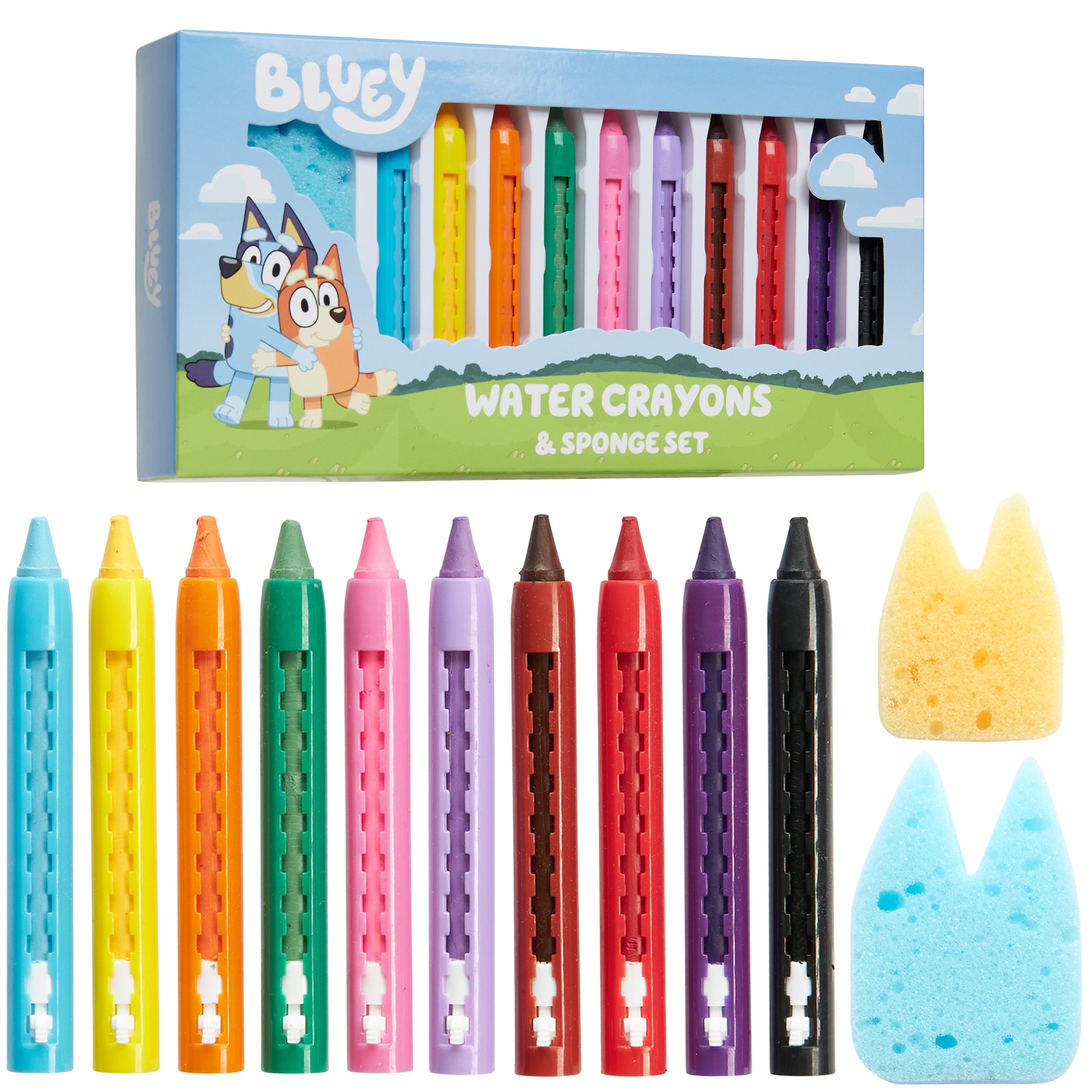 bluey-crayons-de-bain-enfant-lavables-10-couleurs-ponges image 1