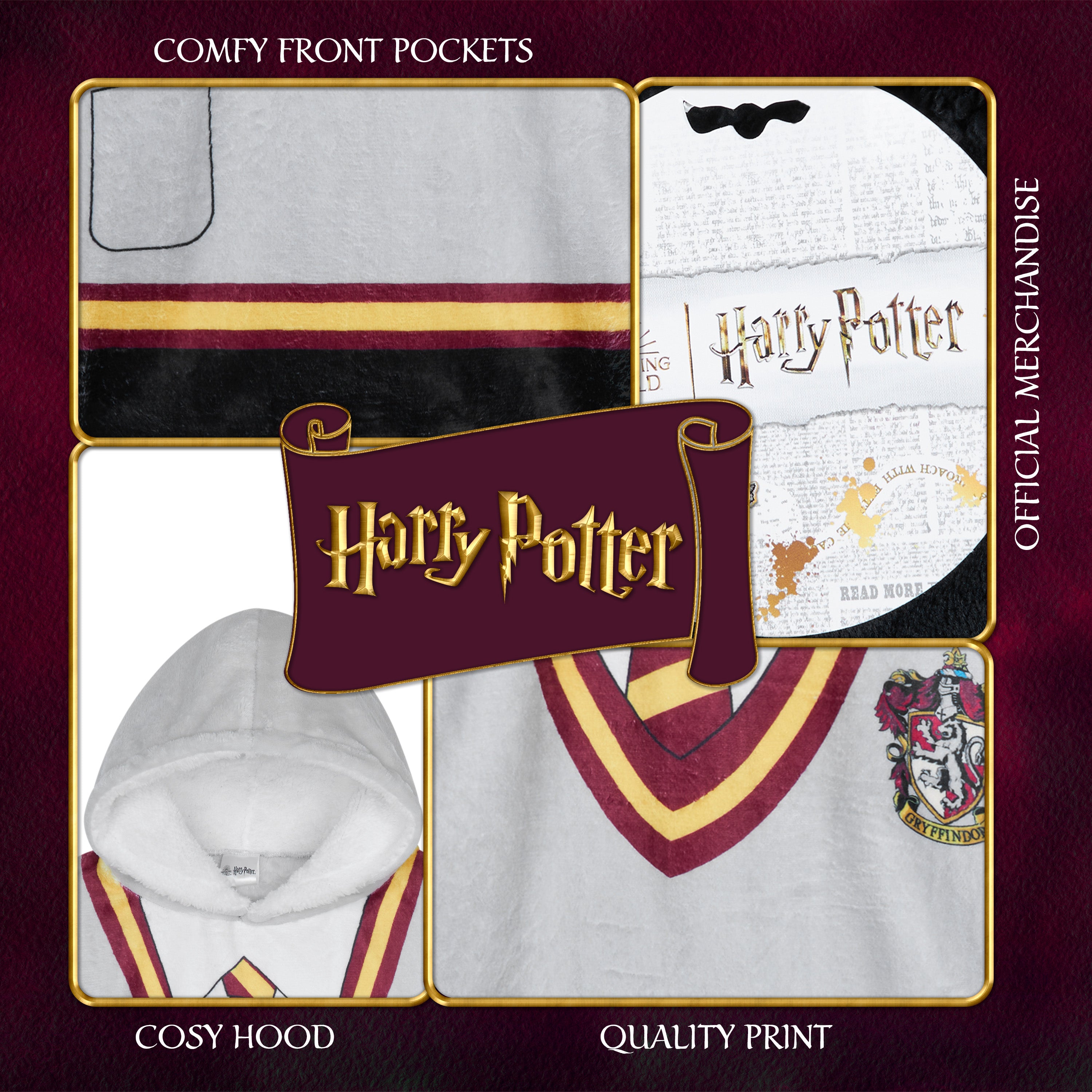 harry-potter-plaid-capuche-enfant-gryffondor-taille-unique image 5