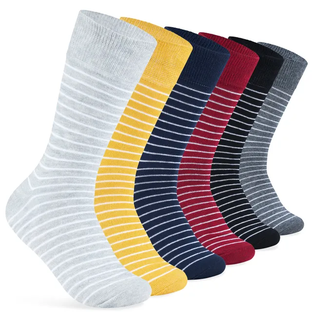 citycomfort-chaussettes-homme-ray-es-lot-6-paires-coton image 1