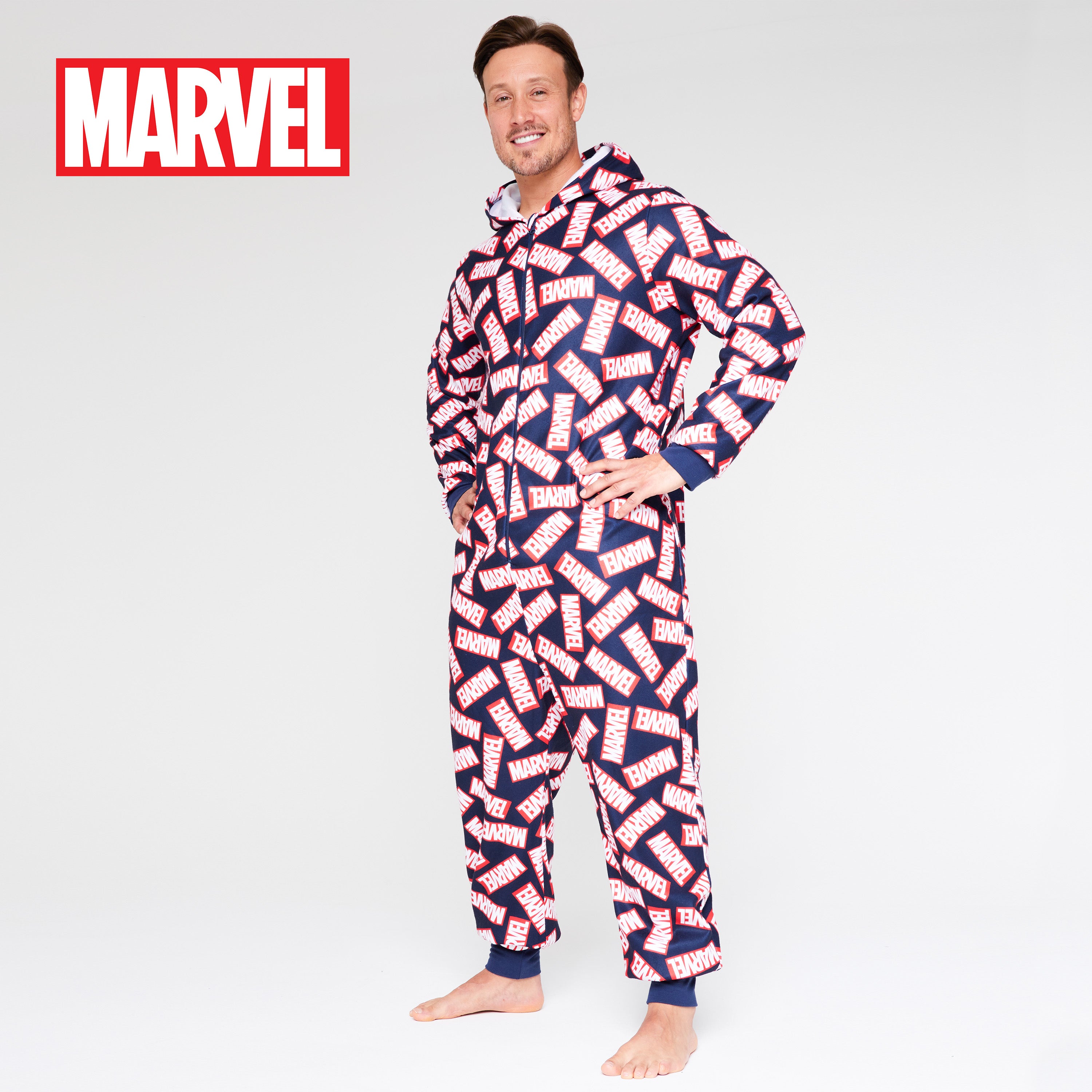 get-trend-men-pyjama-homme-marvel-aop-polaire-capuche image 3