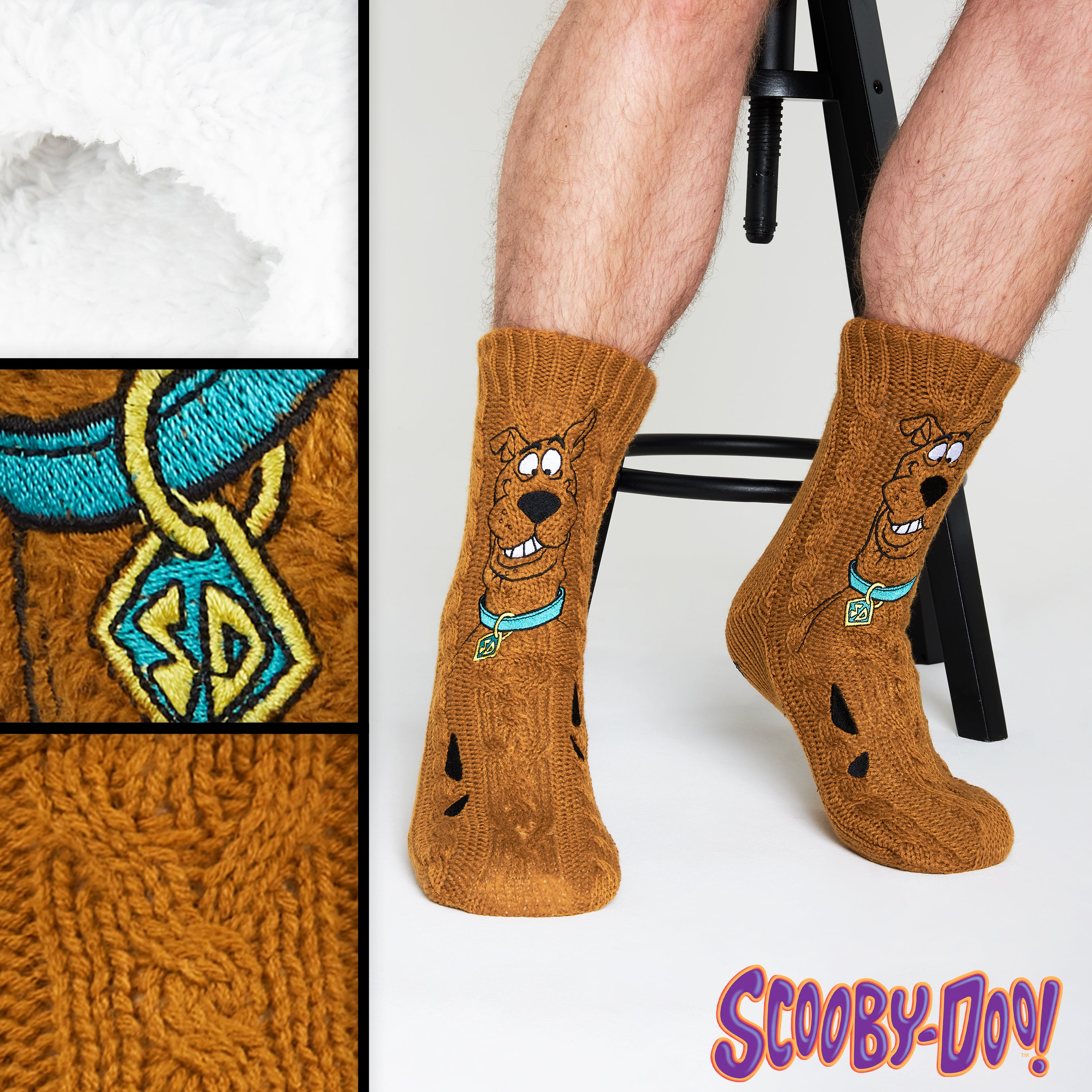 scooby-doo-chaussons-chaussettes-pilou-homme-antid-rapantes image 5