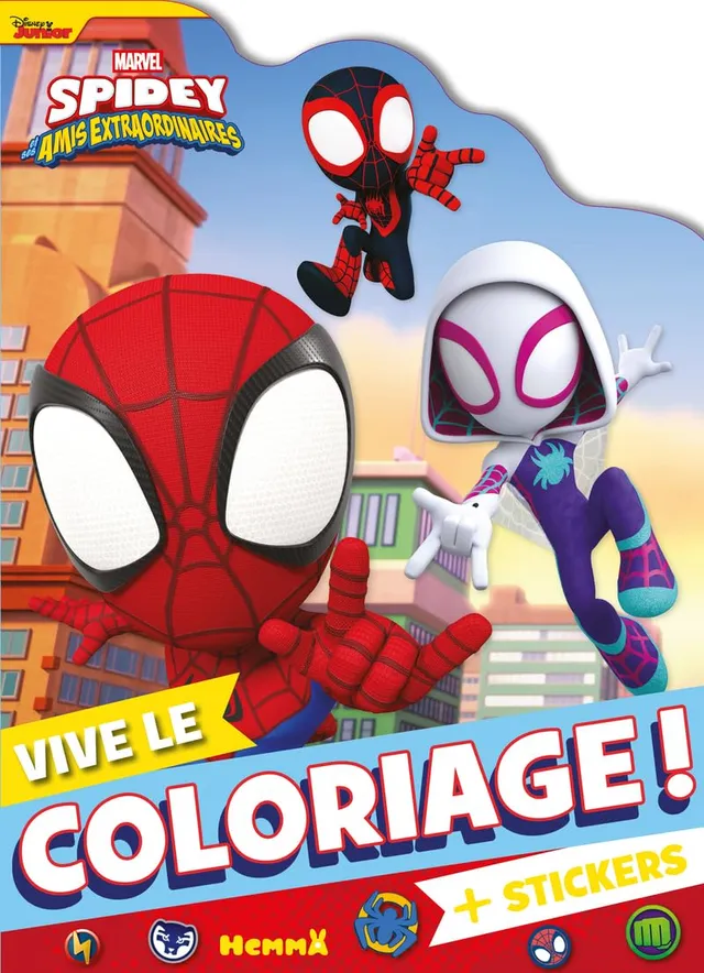 marvel-spidey-vive-le-coloriage-livre-coloriage-stickers-4-ans image 1