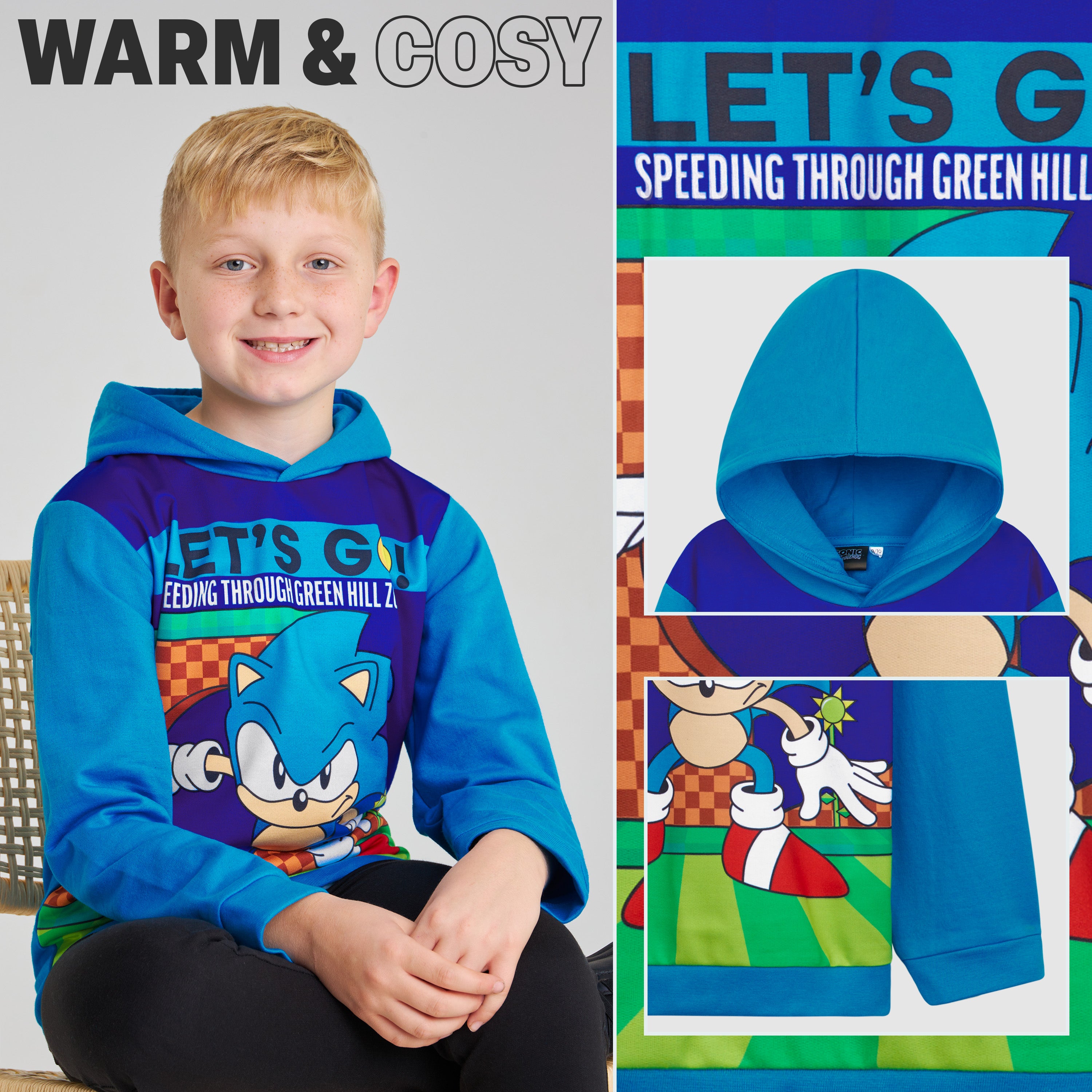 sonic-boys-sweat-capuche-gar-on-shadow-9-10-ans-chaud image 3