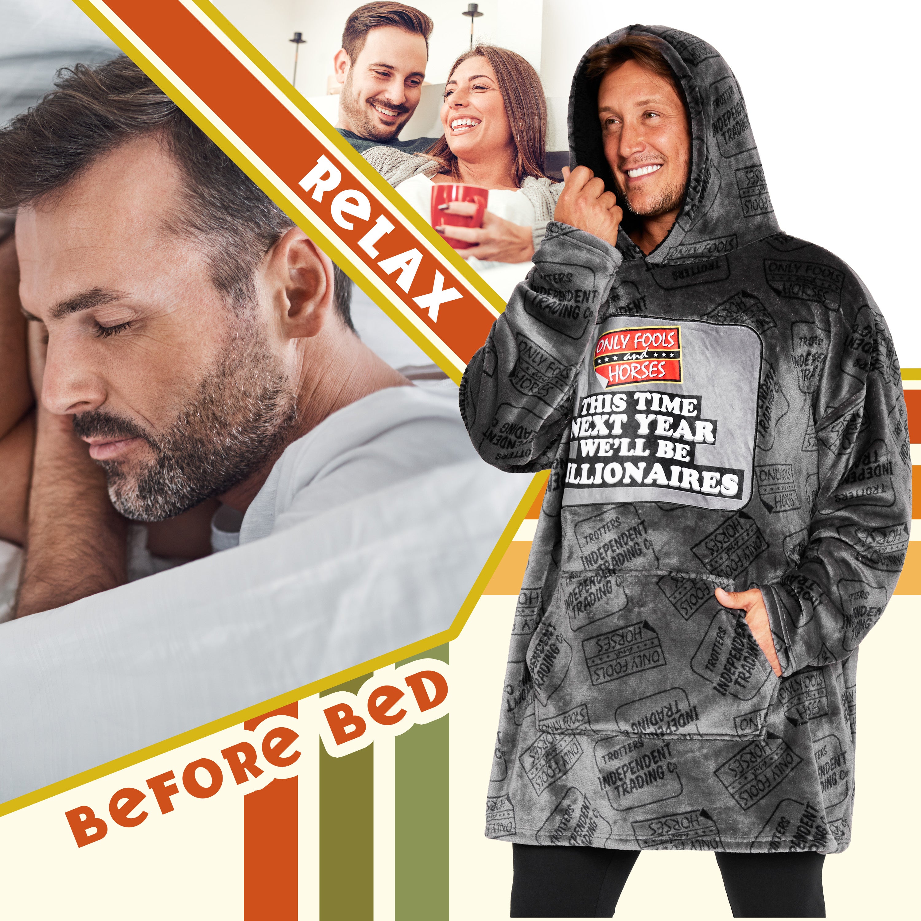 only-fools-and-horses-sweat-plaid-homme-gris-taille-unique-polaire image 5