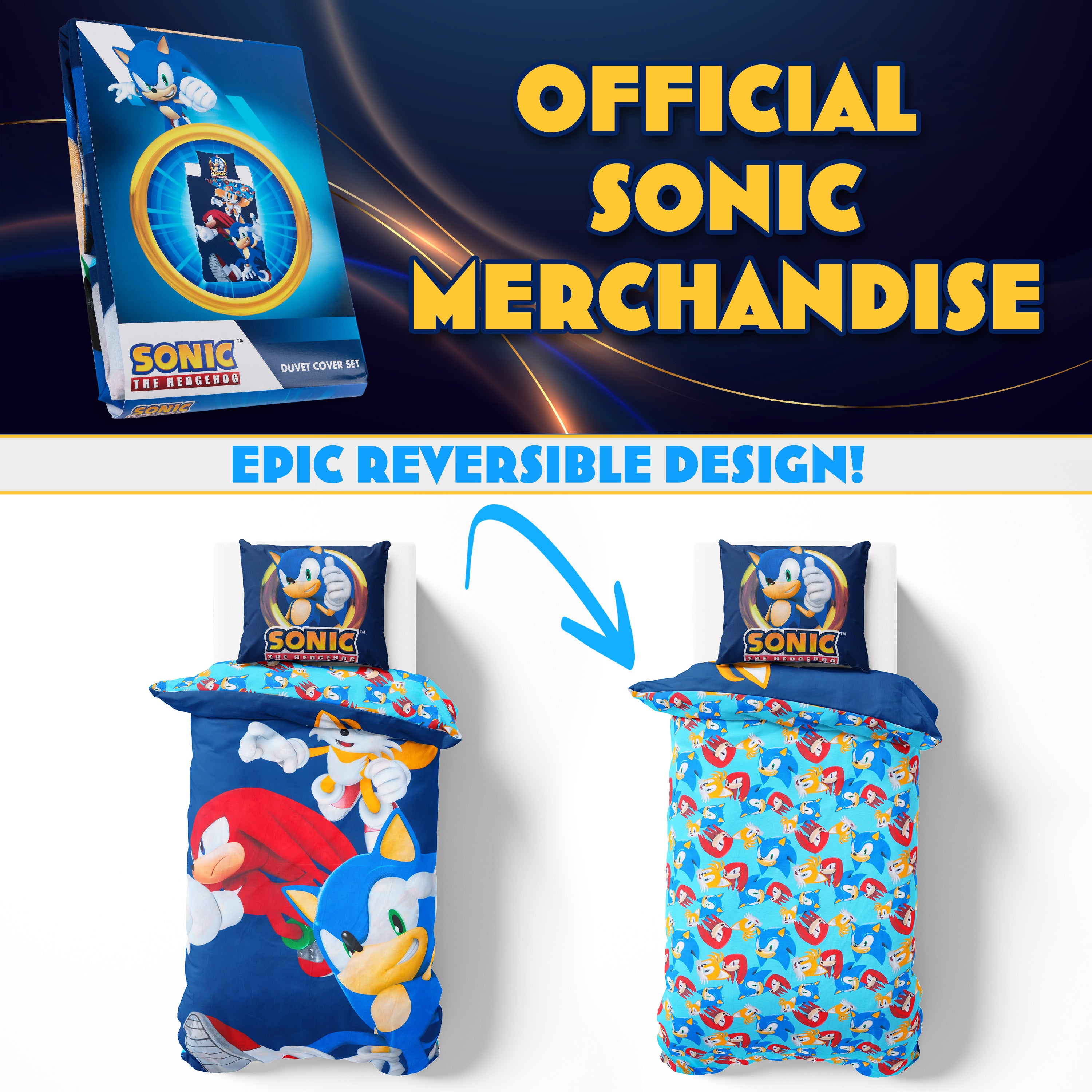 sonic-housse-de-couette-1-personne-taie-sonic-hedgehog image 6
