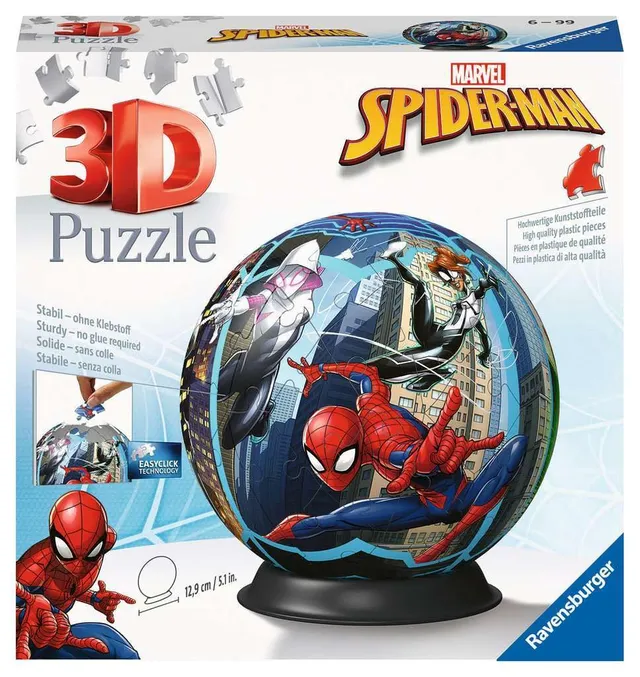 ravensburger-marvel-puzzle-3d-ball-spider-man-72-pi-ces-13-cm image 1