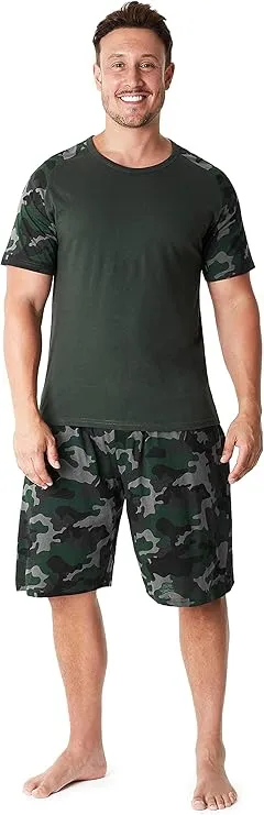 citycomfort-pyjama-short-homme-coton-t-shirt-et-short image 1