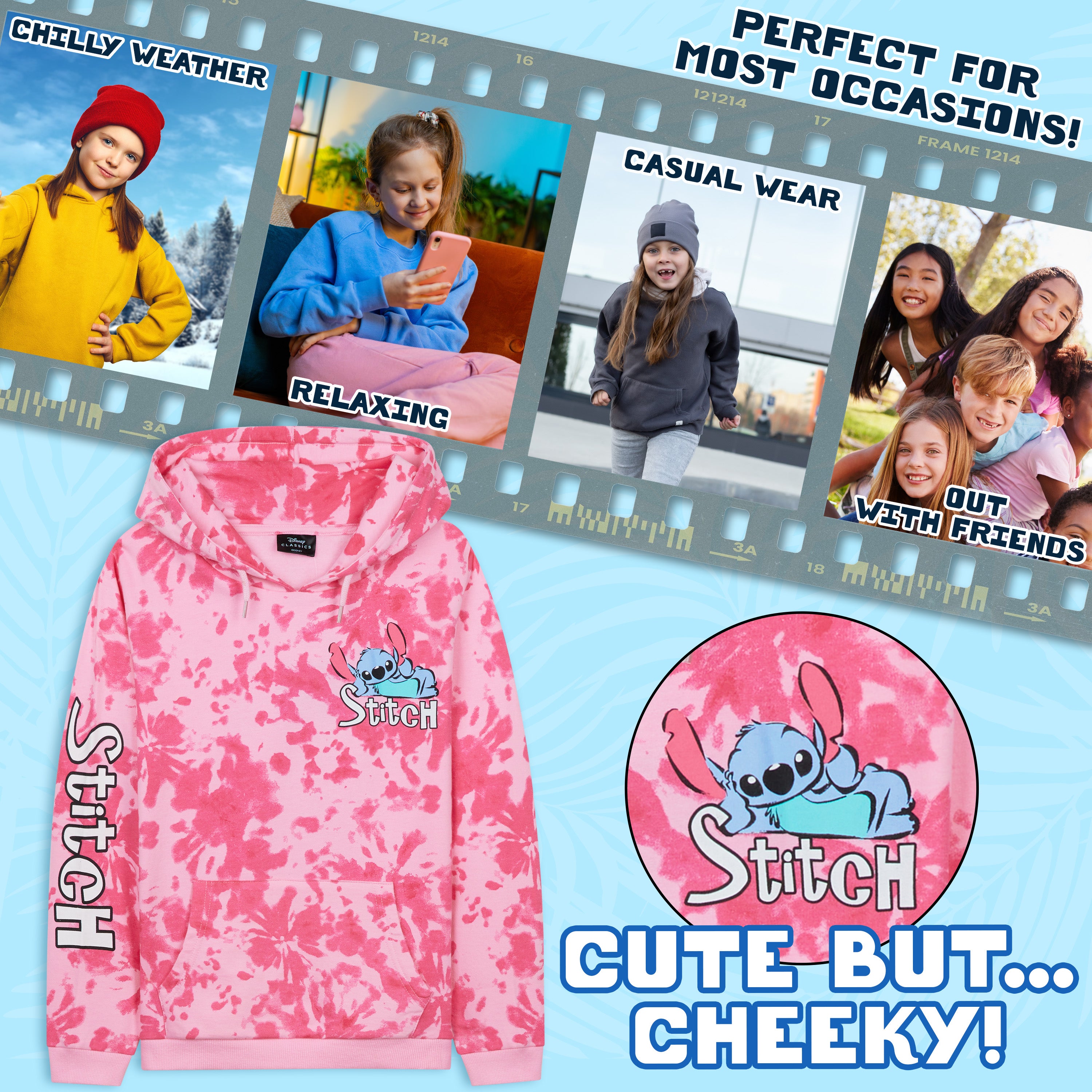 disney-stitch-sweat-capuche-fille-coton-9-10-ans image 3