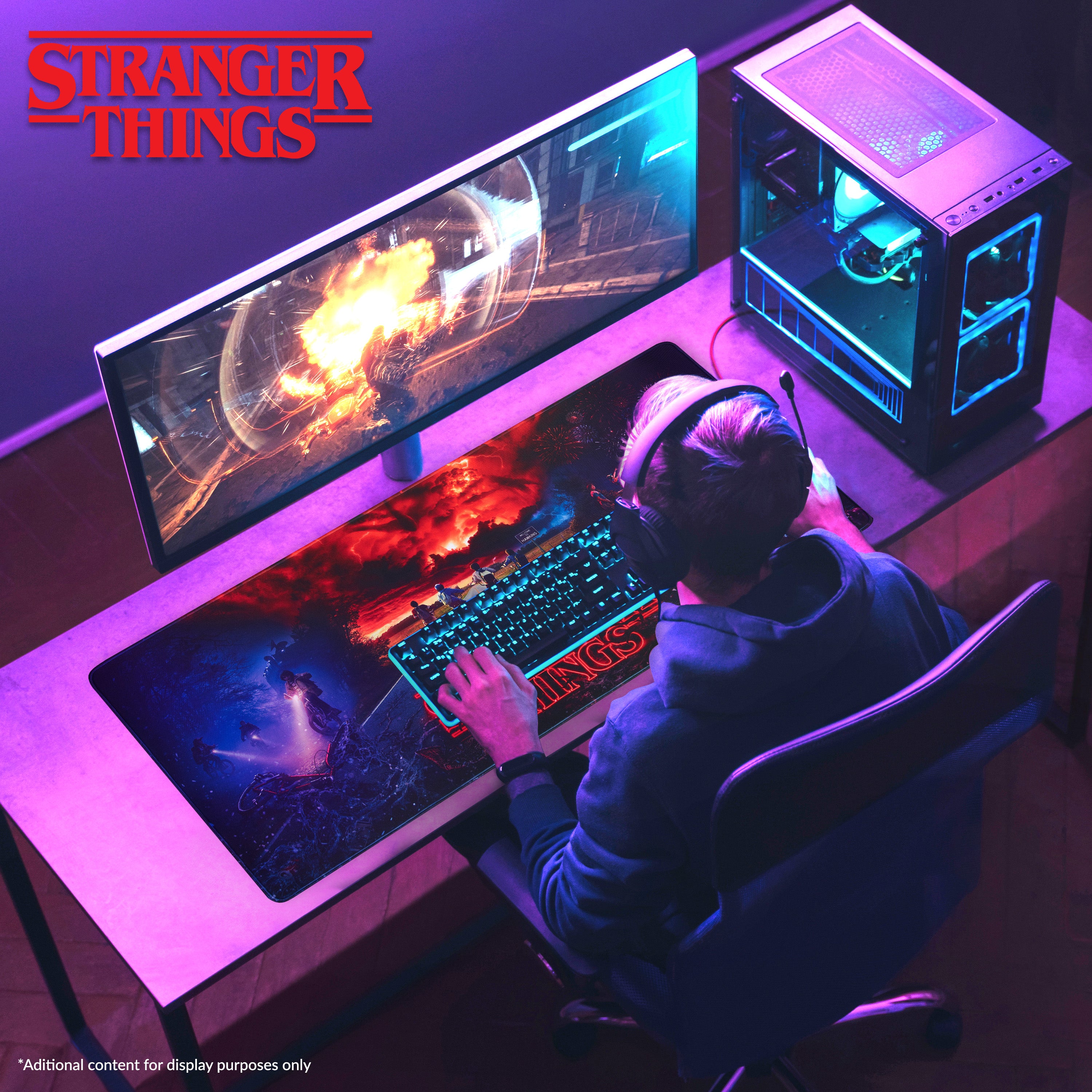get-trend-home-stranger-things-tapis-de-souris-xxl-80x36cm-noir image 6