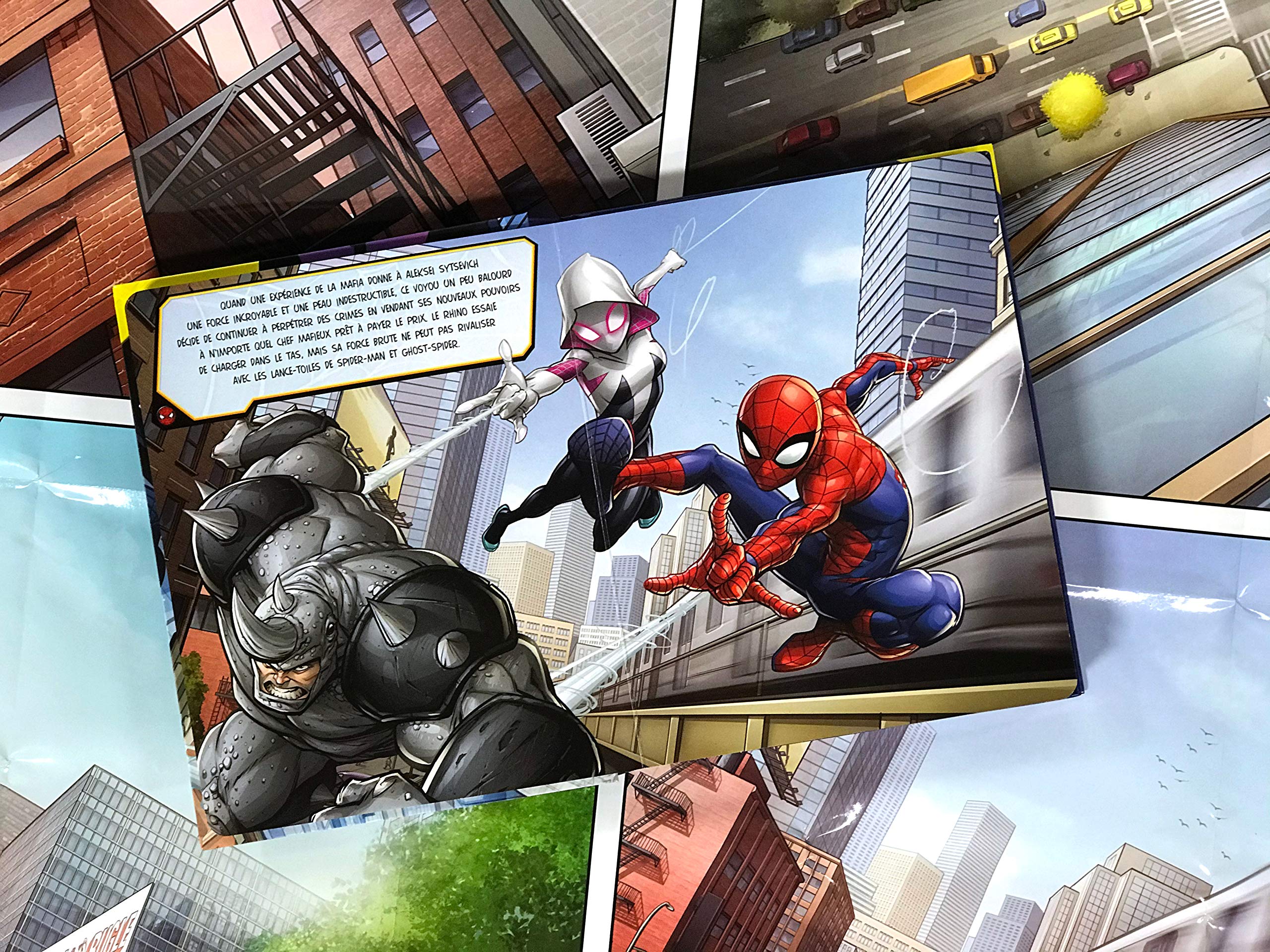 marvel-toys-spiderman-livre-illustr-10-figurines-tapis-de-jeu image 5
