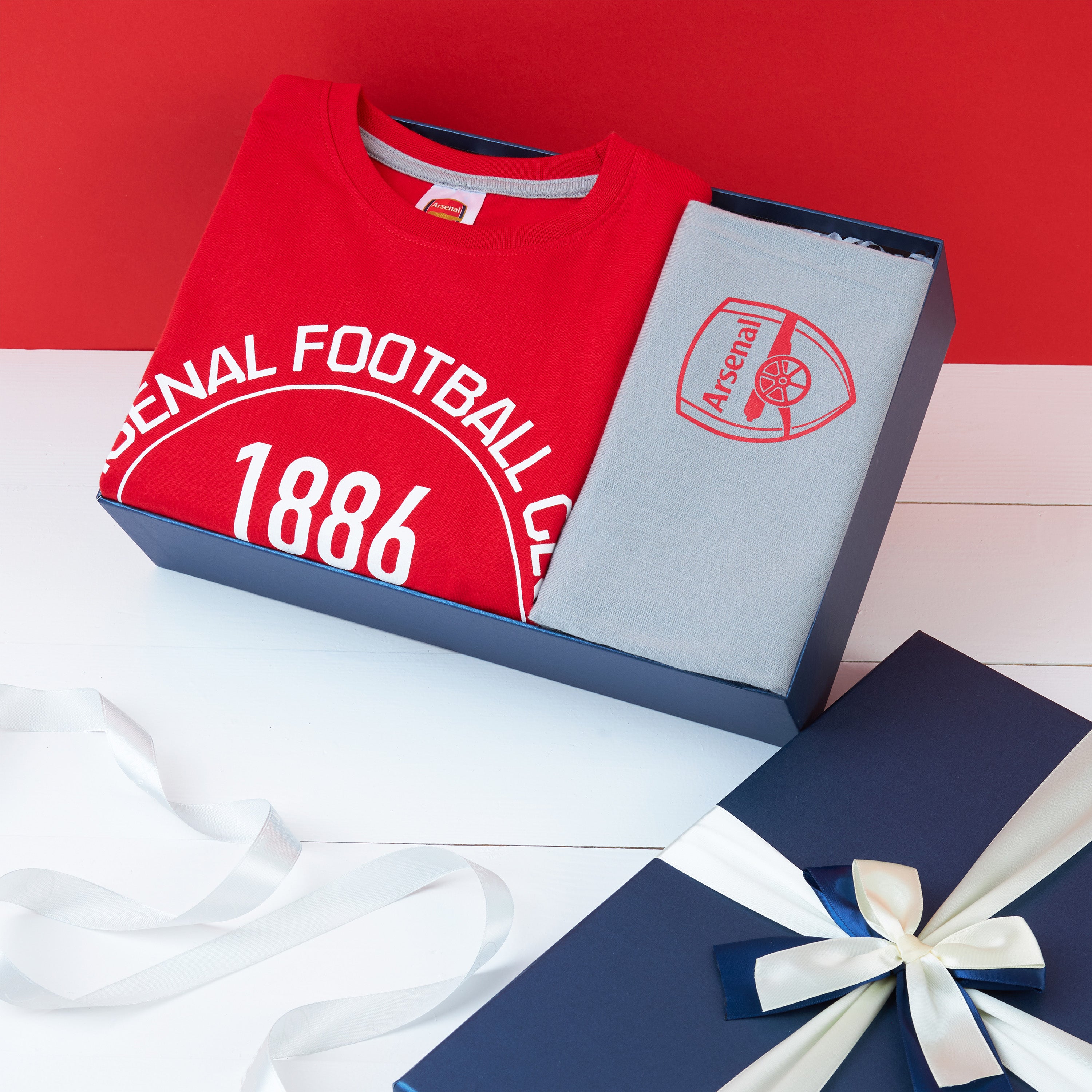 arsenal-fc-pyjama-court-gar-on-coton-rouge-gris-2-pi-ces image 2