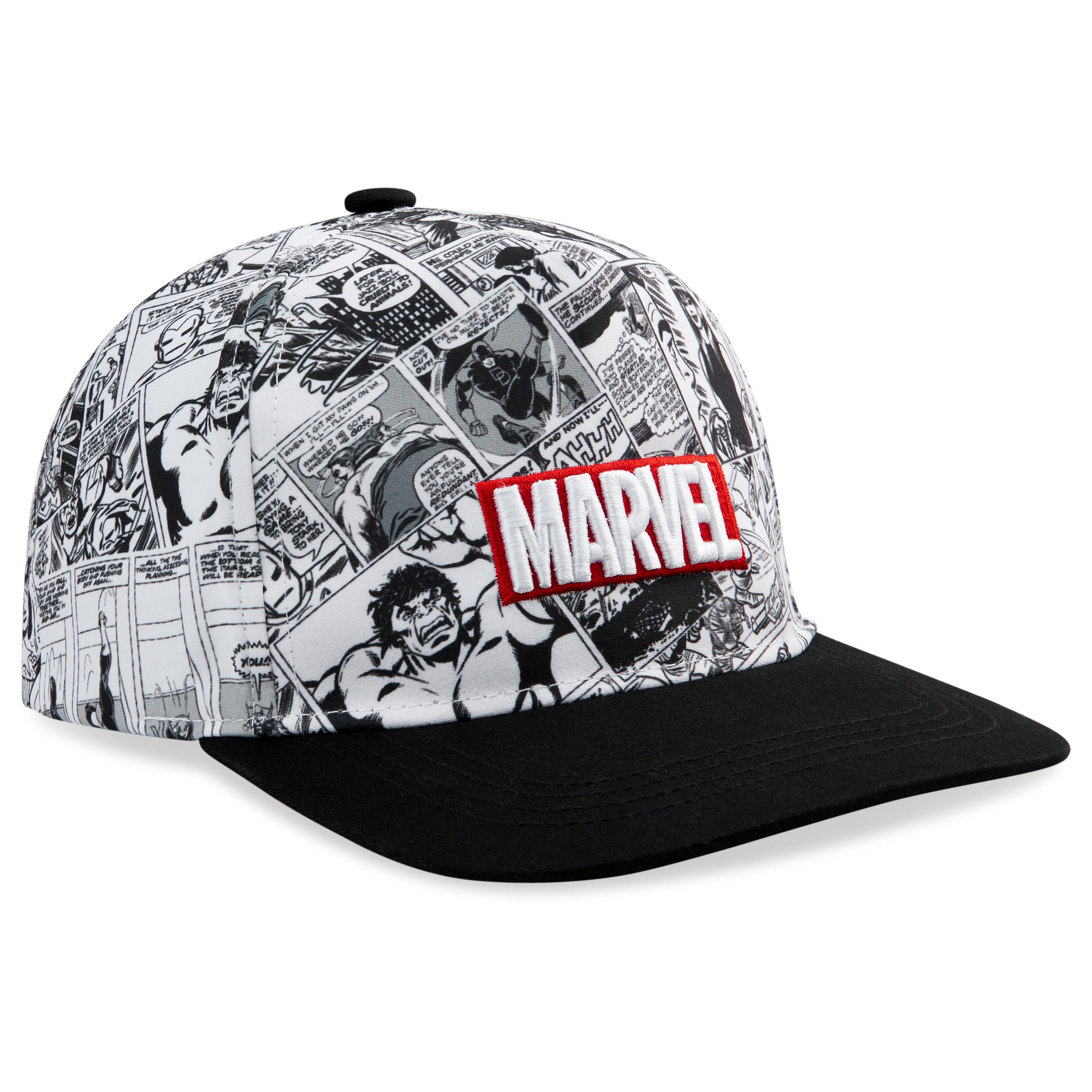 marvel-casquette-gar-on-baseball-noir-blanc-r-glable image 1