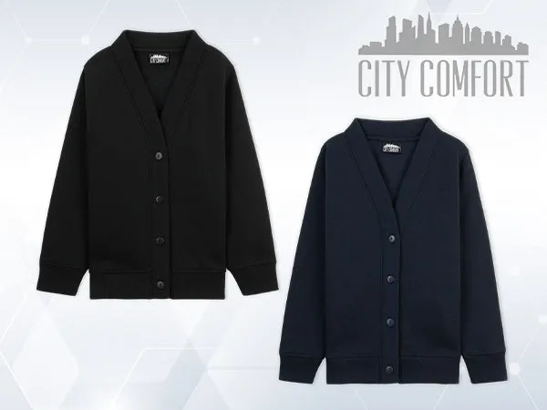 citycomfort-lot-2-cardigans-cole-enfant-noir-coton-7-8-ans image 1