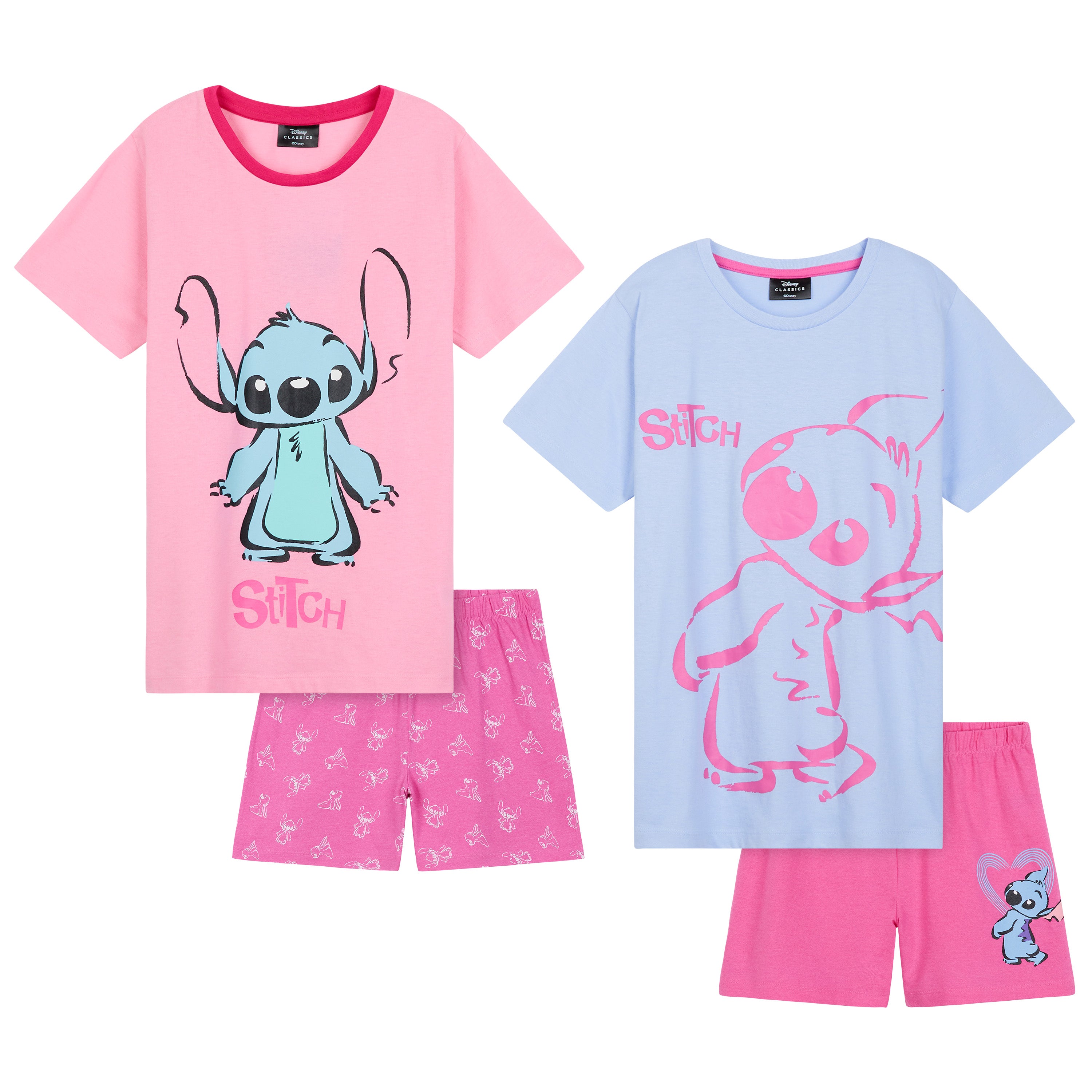 disney-stitch-pyjama-short-fille-coton-9-10-ans-2-pi-ces image 1