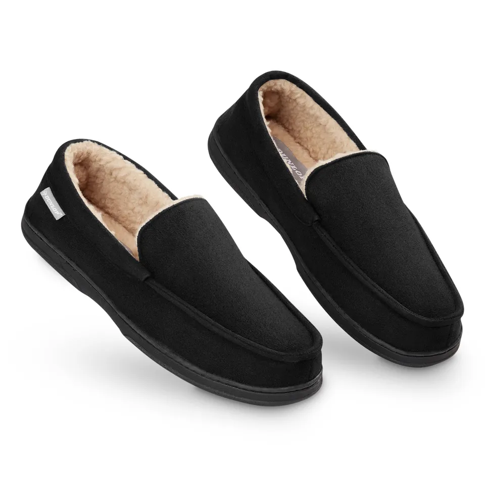 dunlop-mocassin-chausson-homme-fourrure-m-moire-charcoal-43 image 1