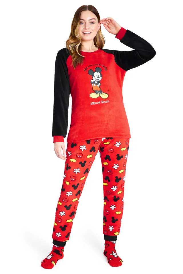 disney-pyjama-polaire-femme-stitch-taille-m-chaussettes image 1