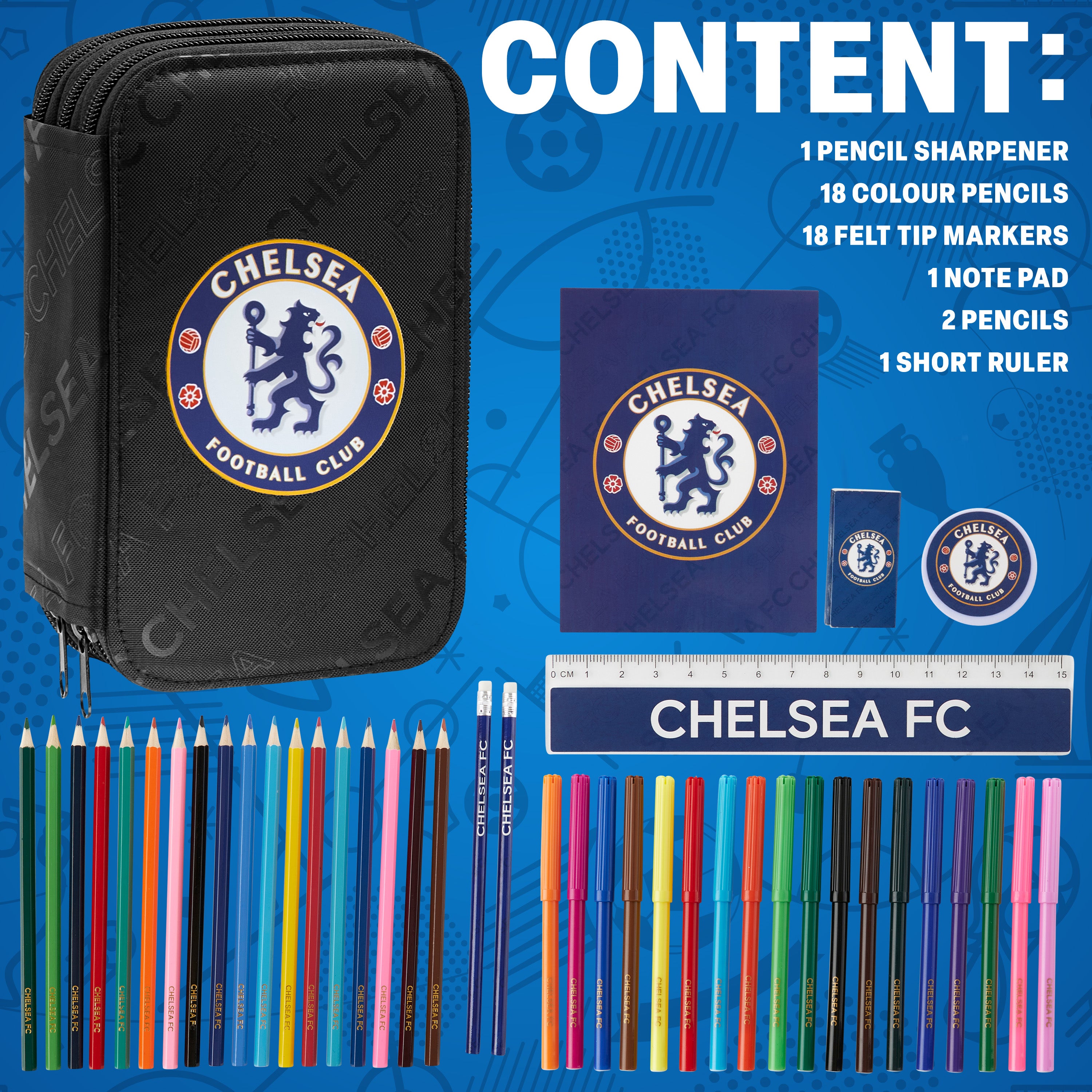 chelsea-fc-trousse-garnie-enfant-3-compartiments-foot image 6