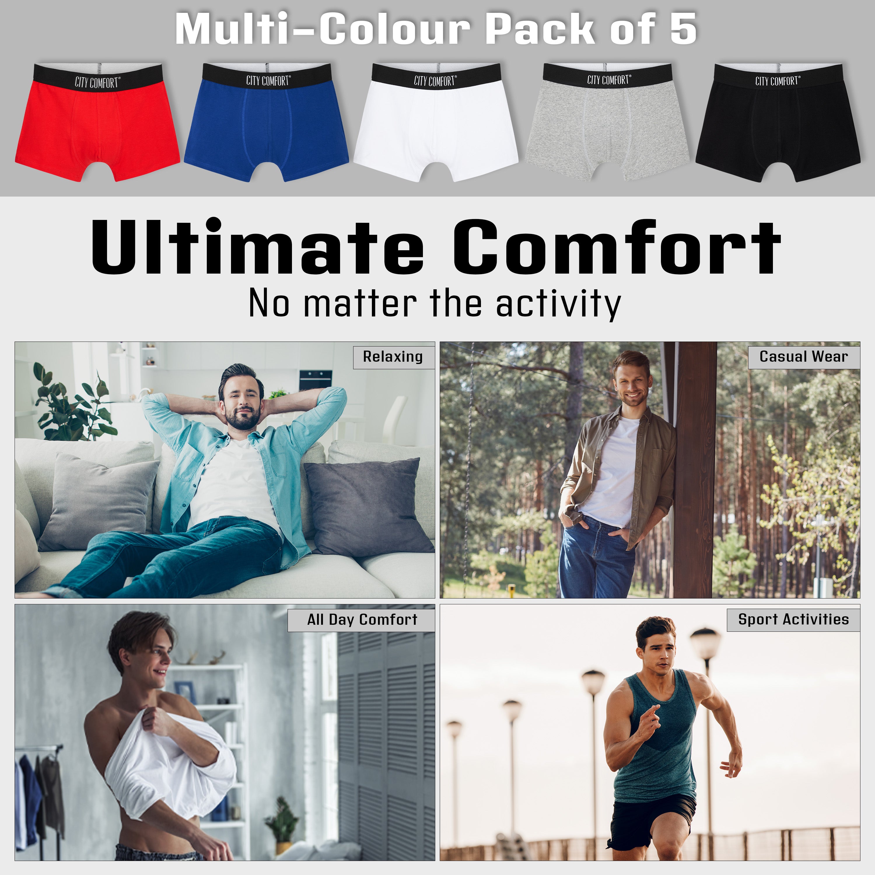 get-trend-boxer-homme-coton-lot-5-stretch-confort image 3