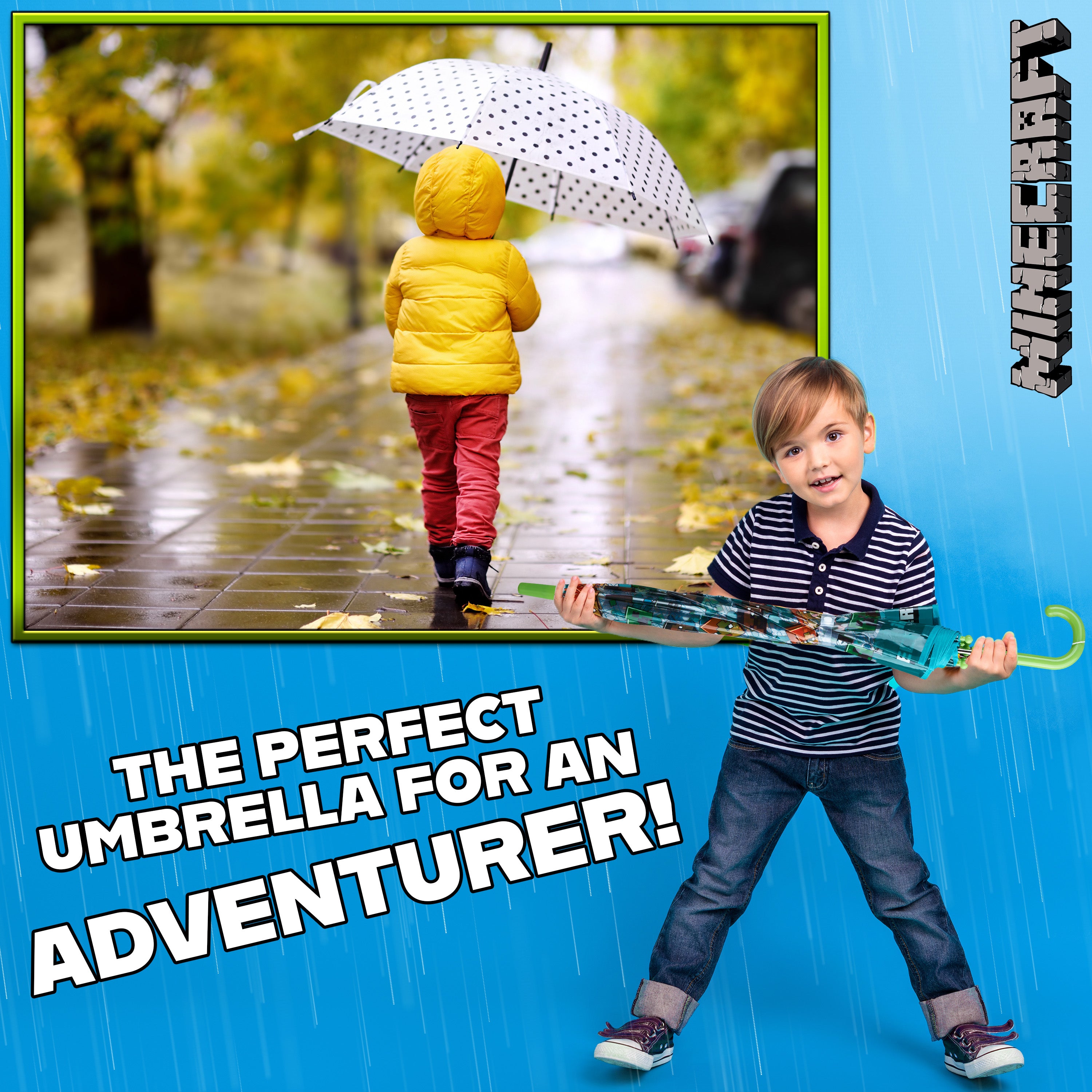 minecraft-parapluie-enfant-transparent-cloche-poign-e-j image 5