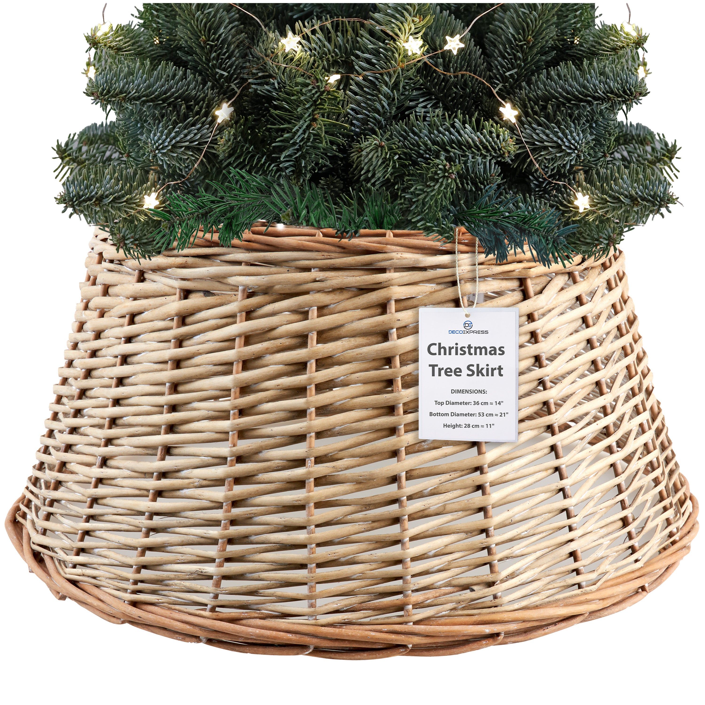 deco-express-jupe-de-sapin-cache-pied-osier-beige-53-cm image 1