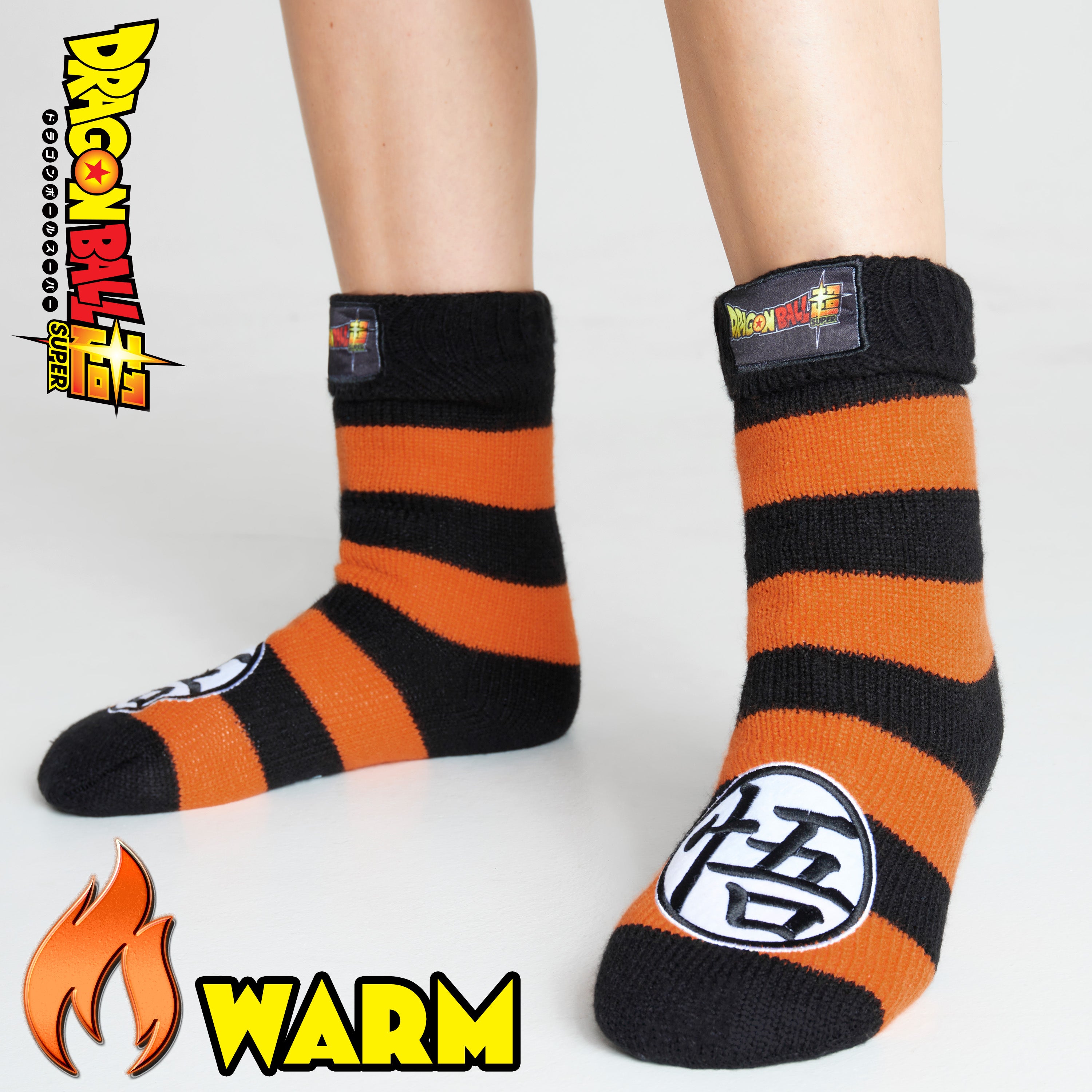 dragon-ball-z-chaussettes-pilou-gar-on-noir-et-orange image 4