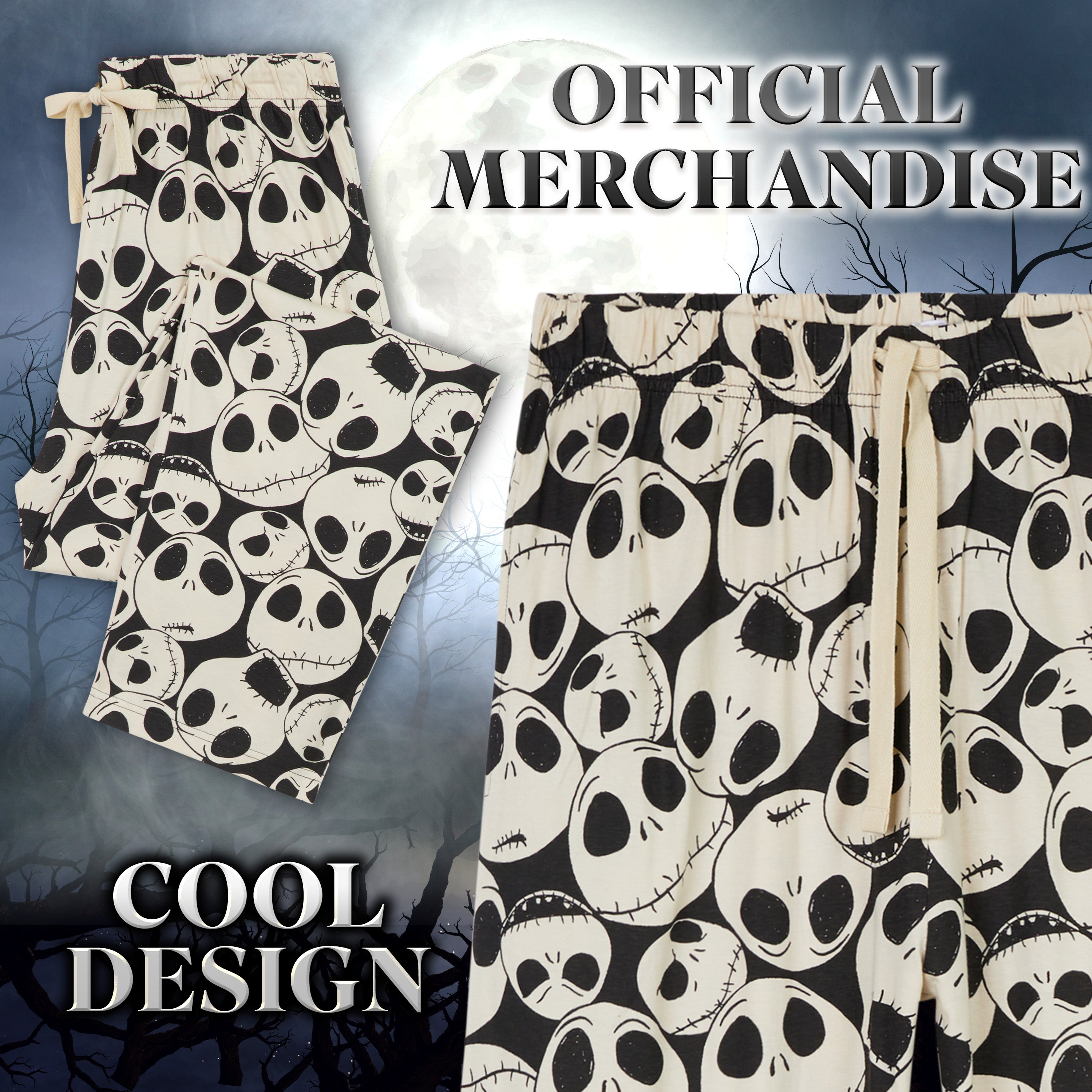 disney-bas-de-pyjama-homme-coton-poches-jack-skellington image 2