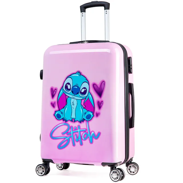 disney-stitch-valise-cabine-rigide-rose-medium-roulettes image 1