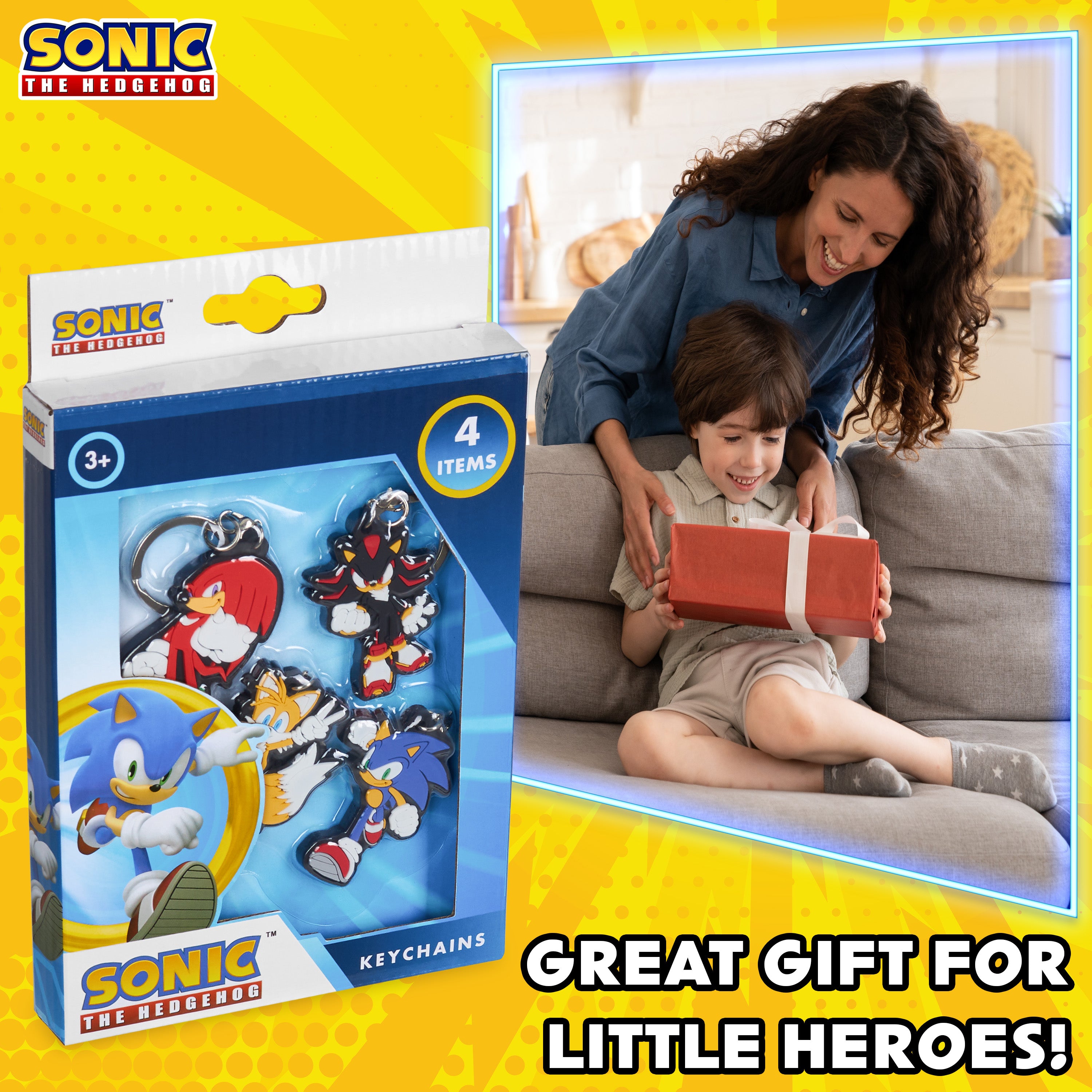 sonic-porte-cl-s-caoutchouc-lot-4-figurines-enfant image 6