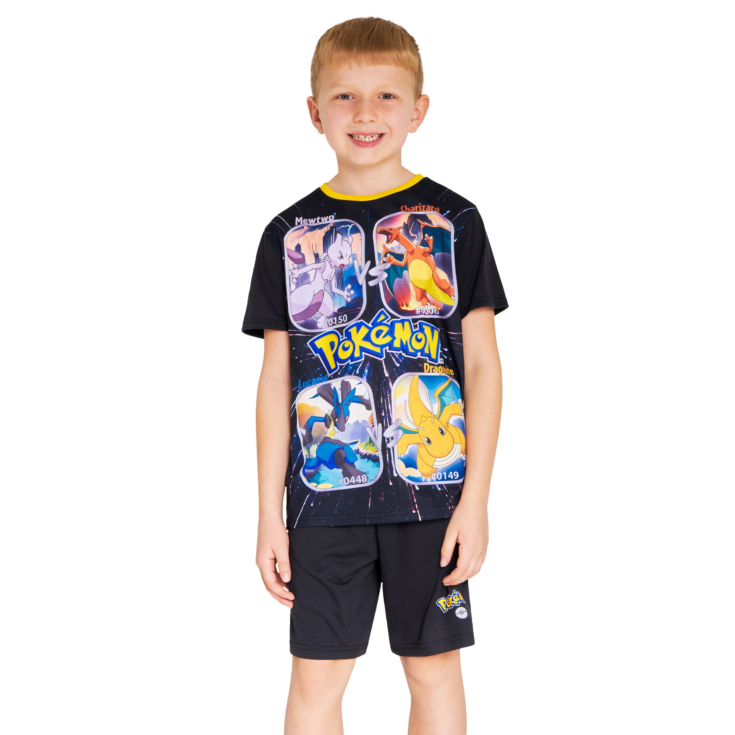 pok-mon-pyjama-court-gar-on-noir-jaune-7-8-ans image 1
