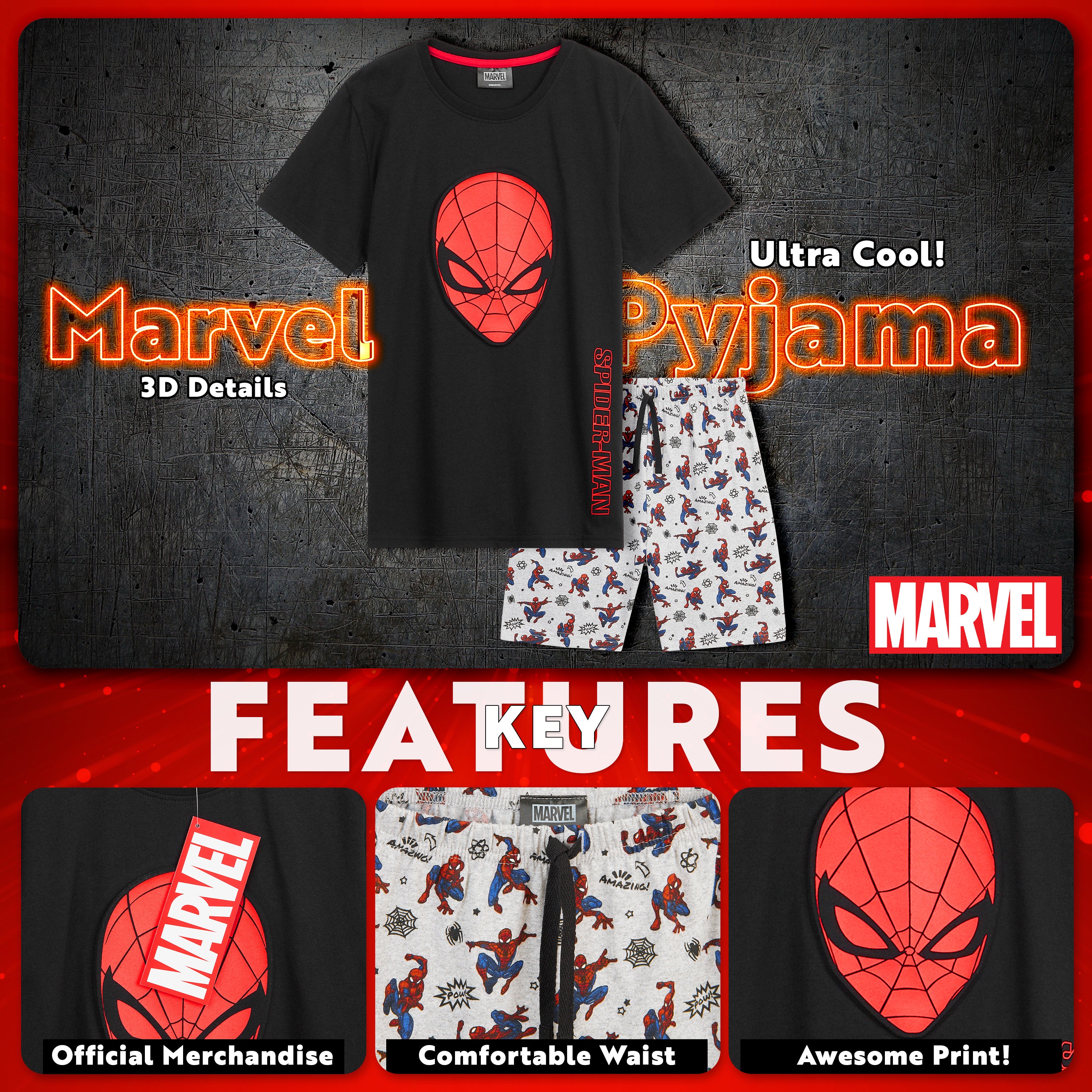 marvel-pyjama-gar-on-short-avengers-coton-9-10-ans image 3