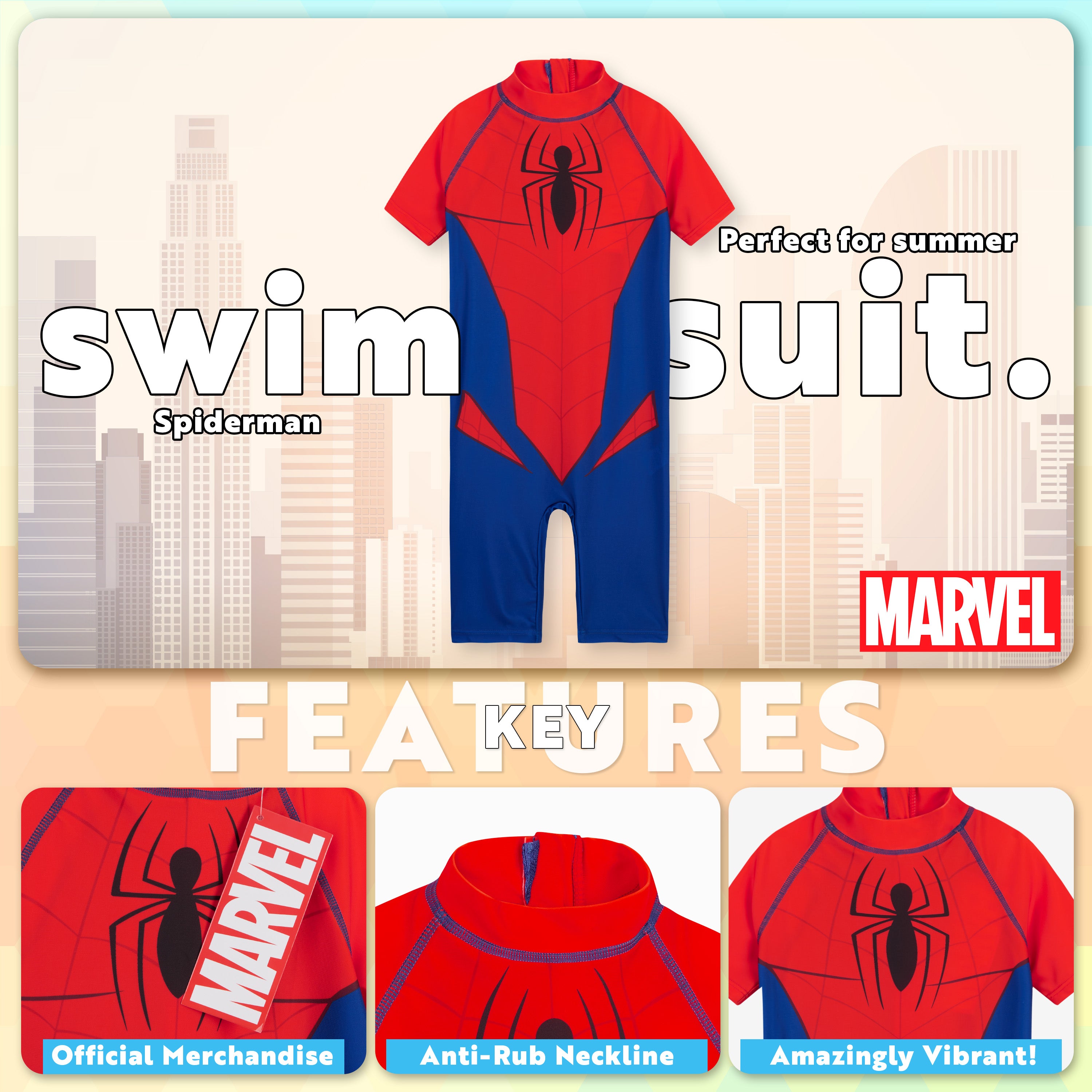 marvel-maillot-bain-gar-on-spiderman-5-6-ans image 3