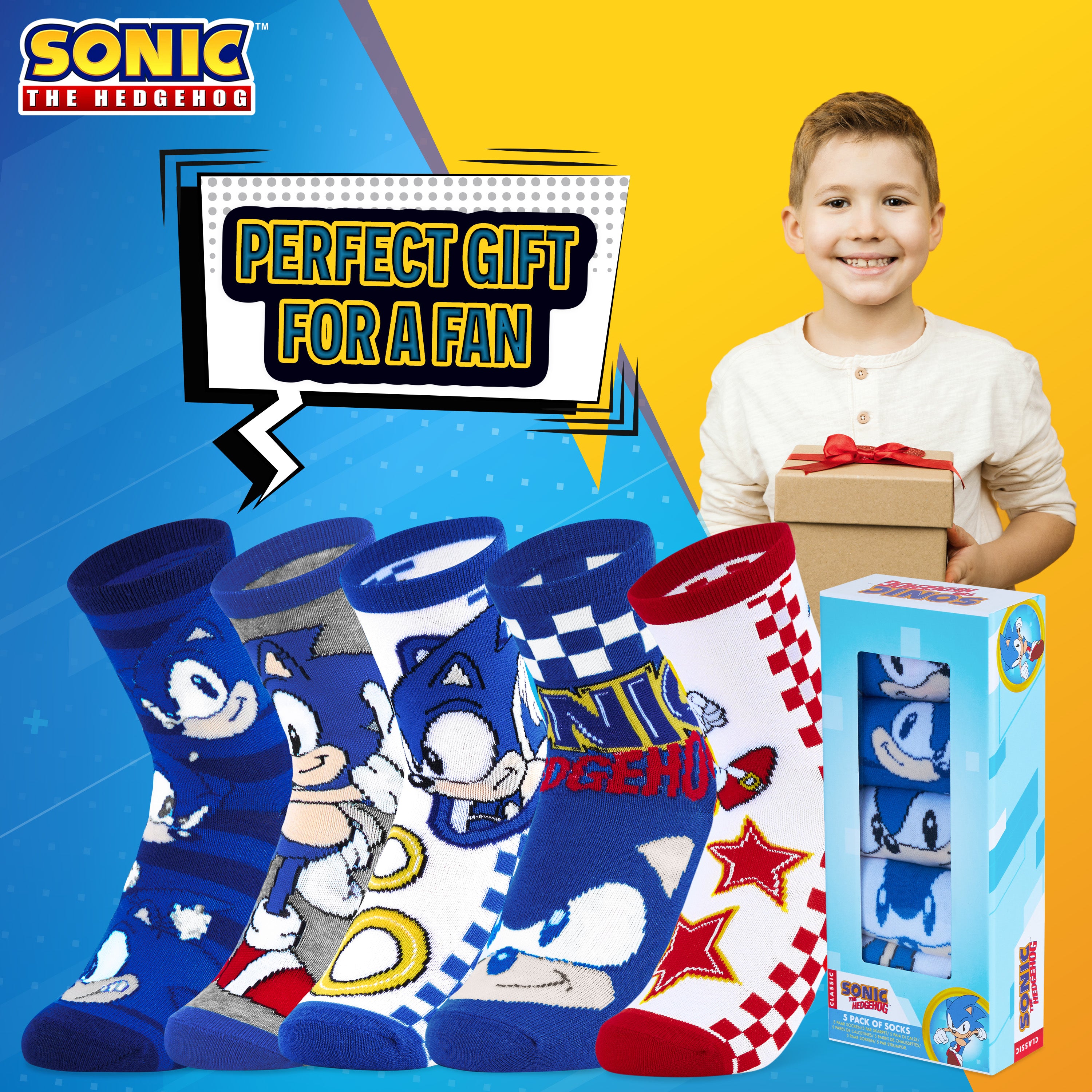get-trend-sonic-chaussettes-gar-on-coton-lot-de-5 image 3