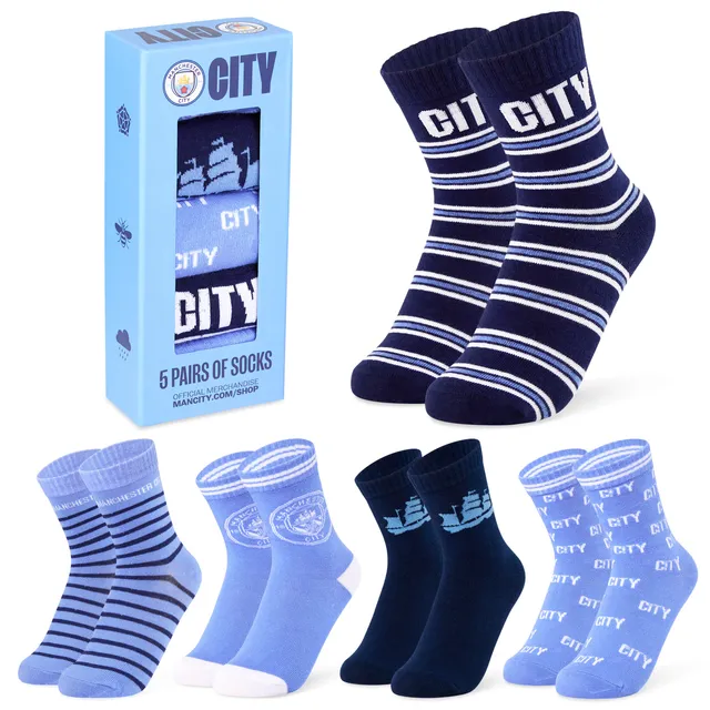 manchester-city-chaussettes-gar-on-lot-5-tige-haute image 1