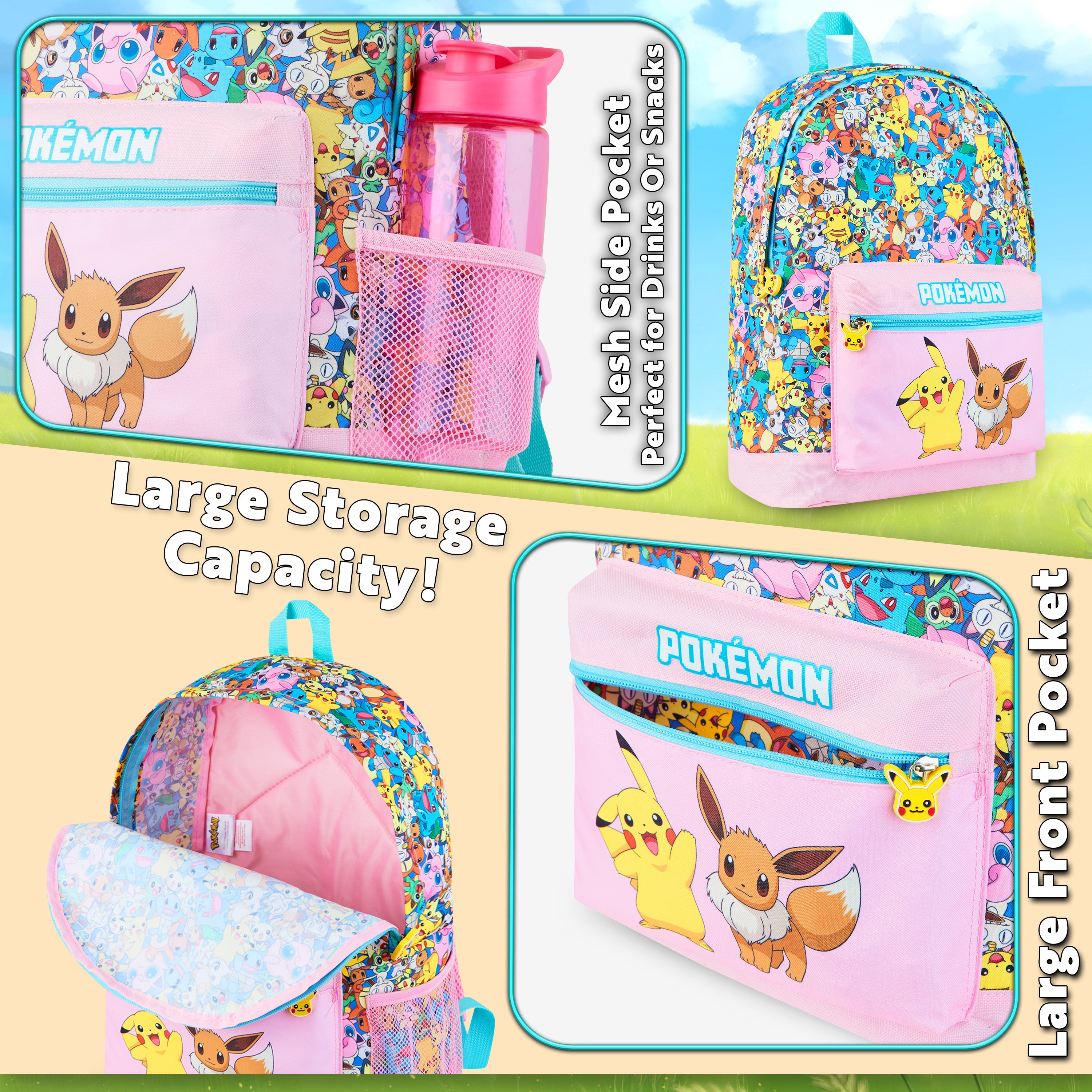 pok-mon-evoli-pikachu-sac-dos-enfant-cole image 5