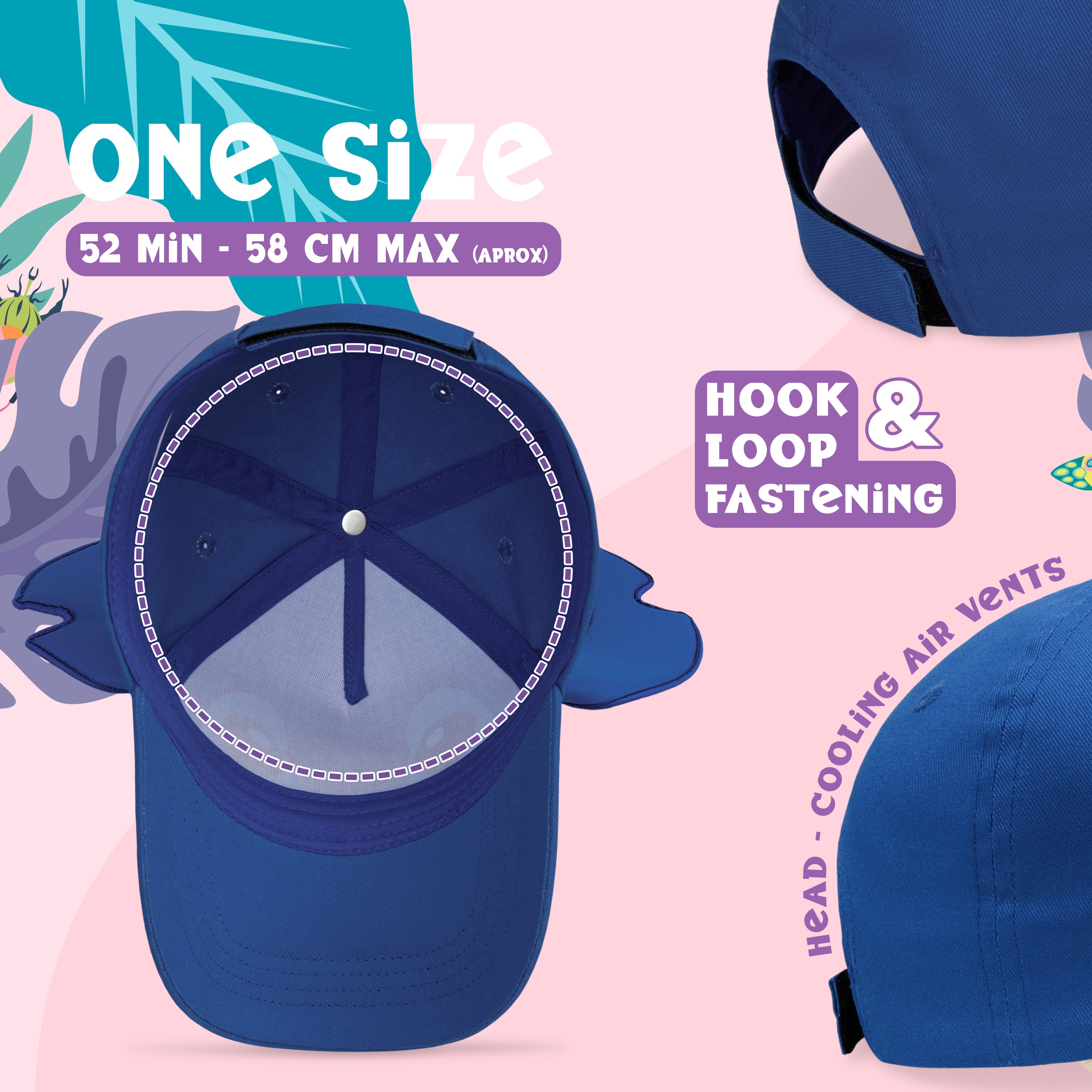 disney-stitch-casquette-fille-bleue-3d-oreilles-coton image 6
