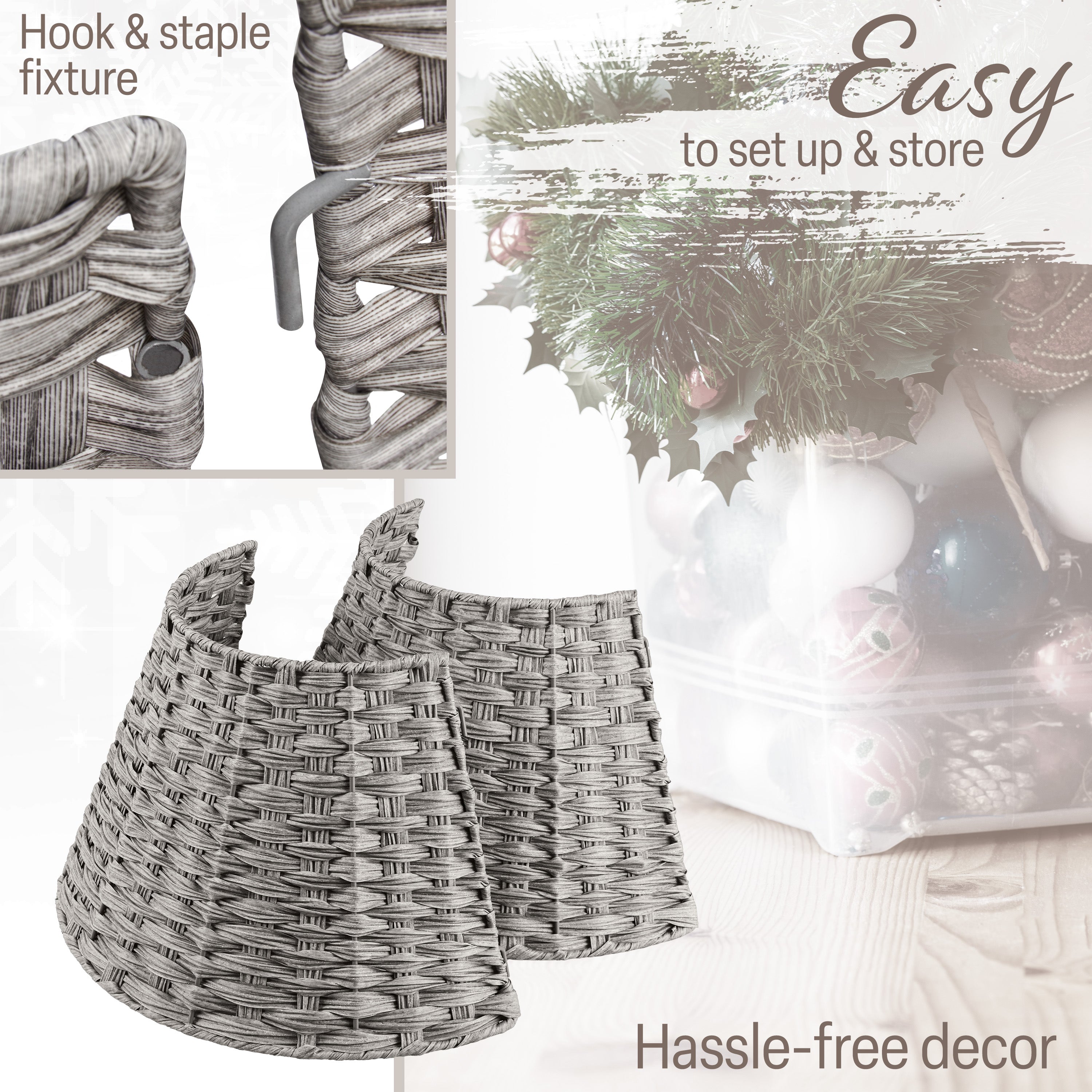 deco-express-jupe-de-sapin-gris-50-cm-cache-pied-tiss image 4