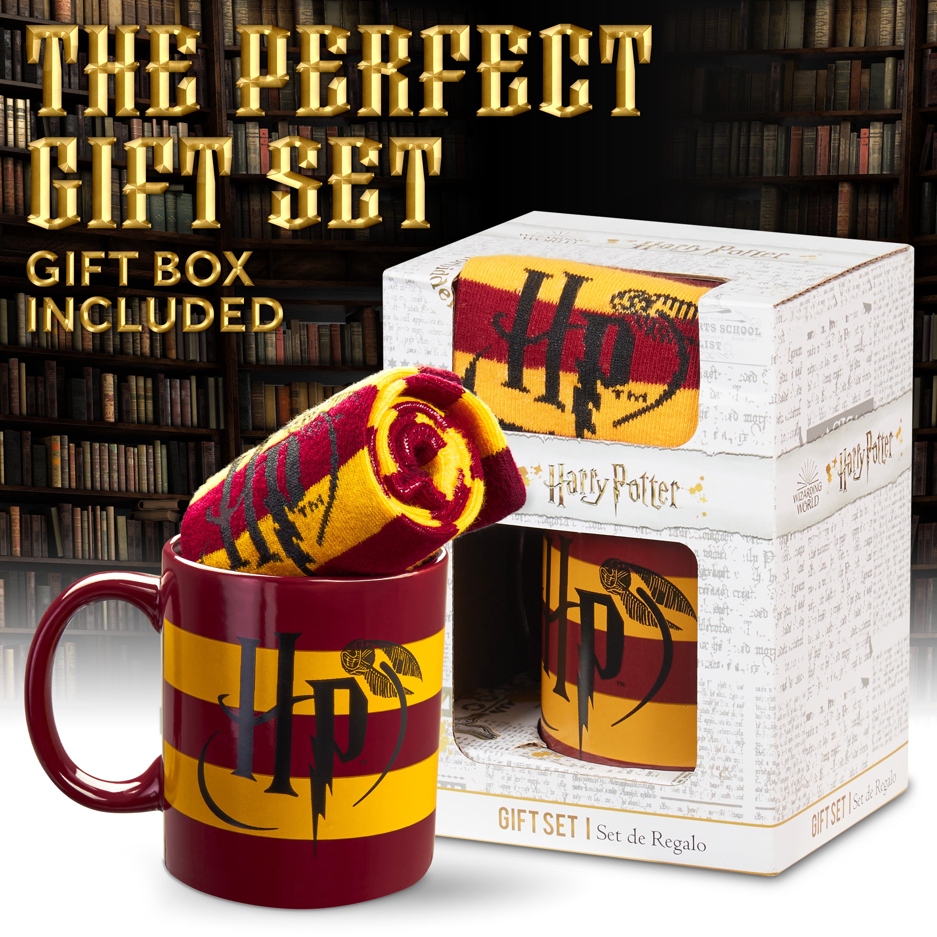 harry-potter-coffret-mug-c-ramique-325ml-chaussettes-jaune image 2