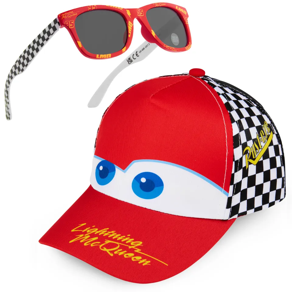 cars-flash-mcqueen-casquette-lunettes-soleil-enfant-uv400 image 1