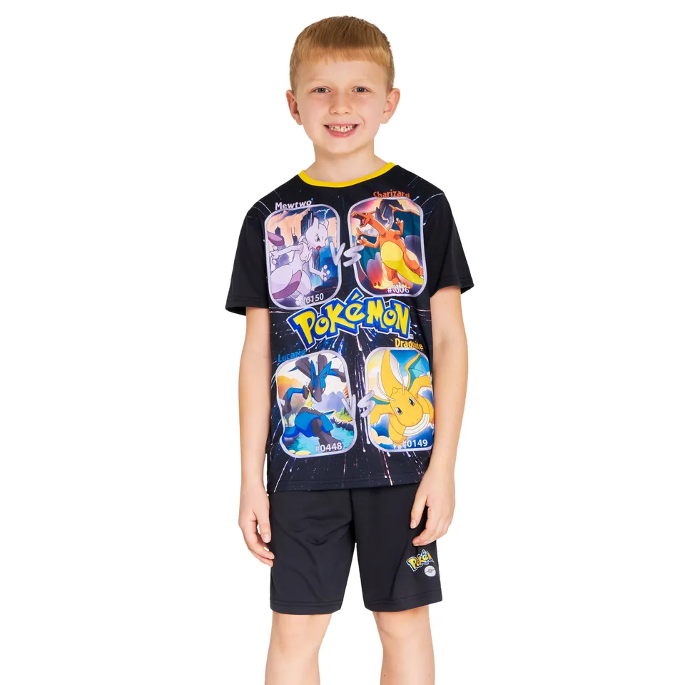 pok-mon-pyjama-court-gar-on-noir-jaune-7-8-ans image 1